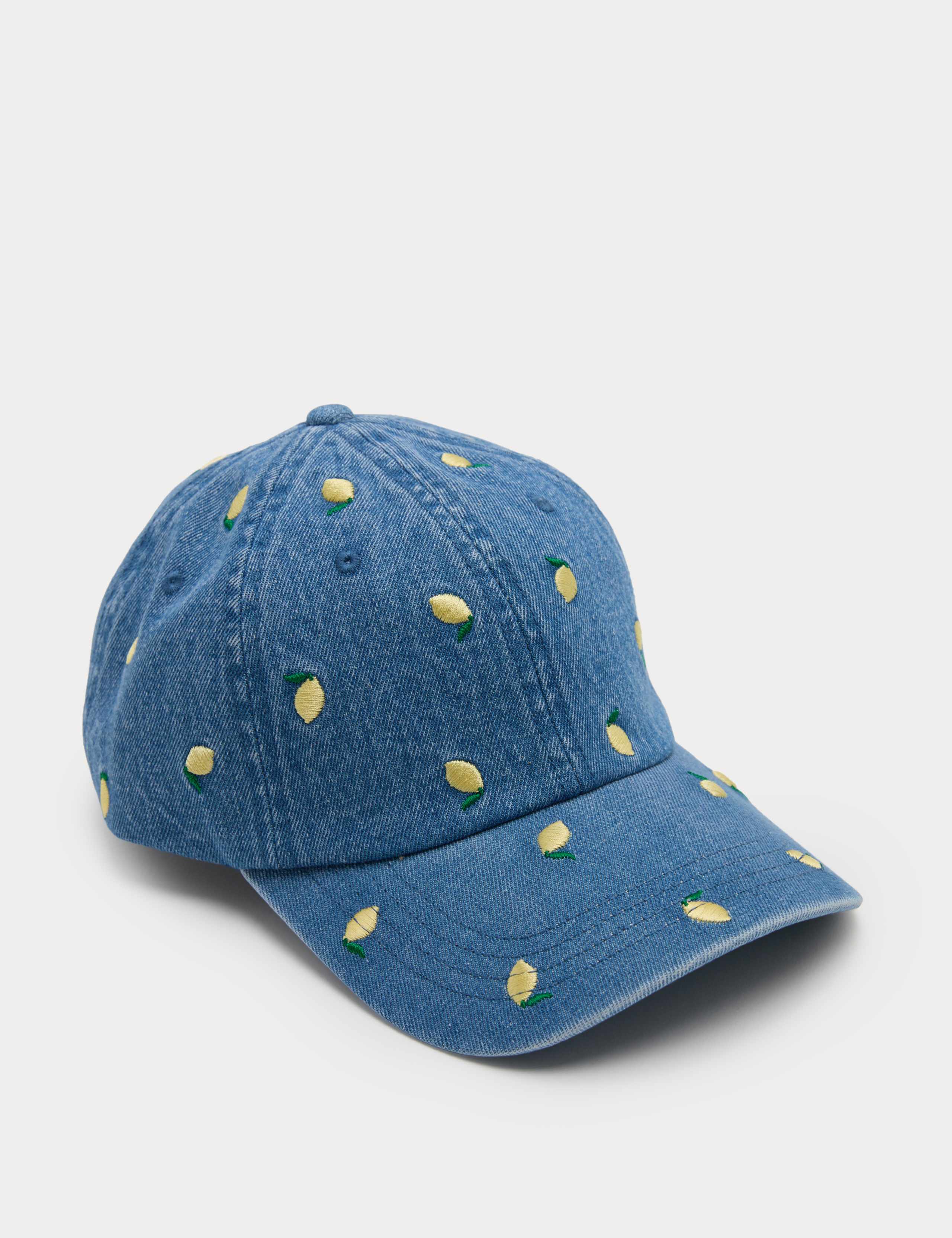 Denim Embroidered Baseball Cap