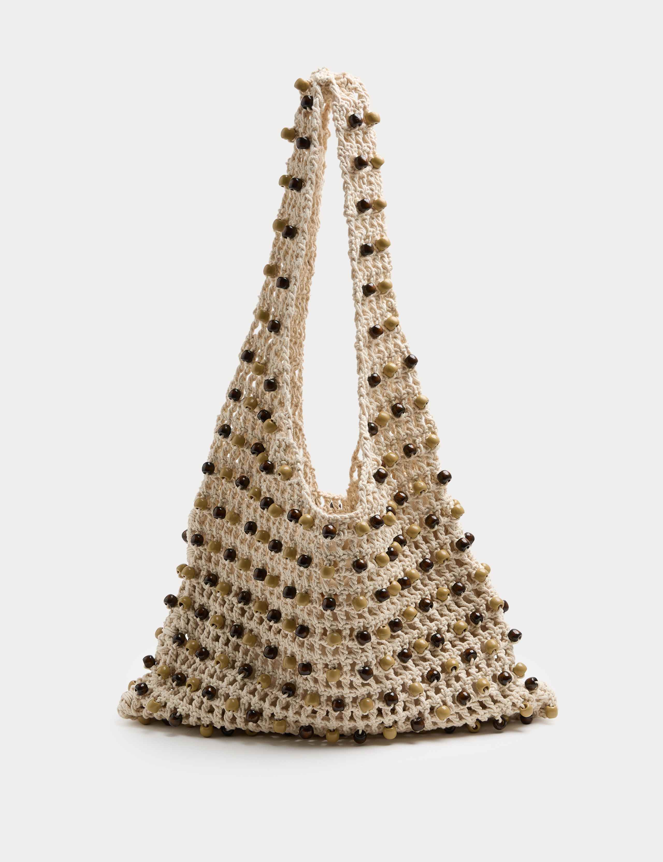 Macrame Beaded Shoulder Bag