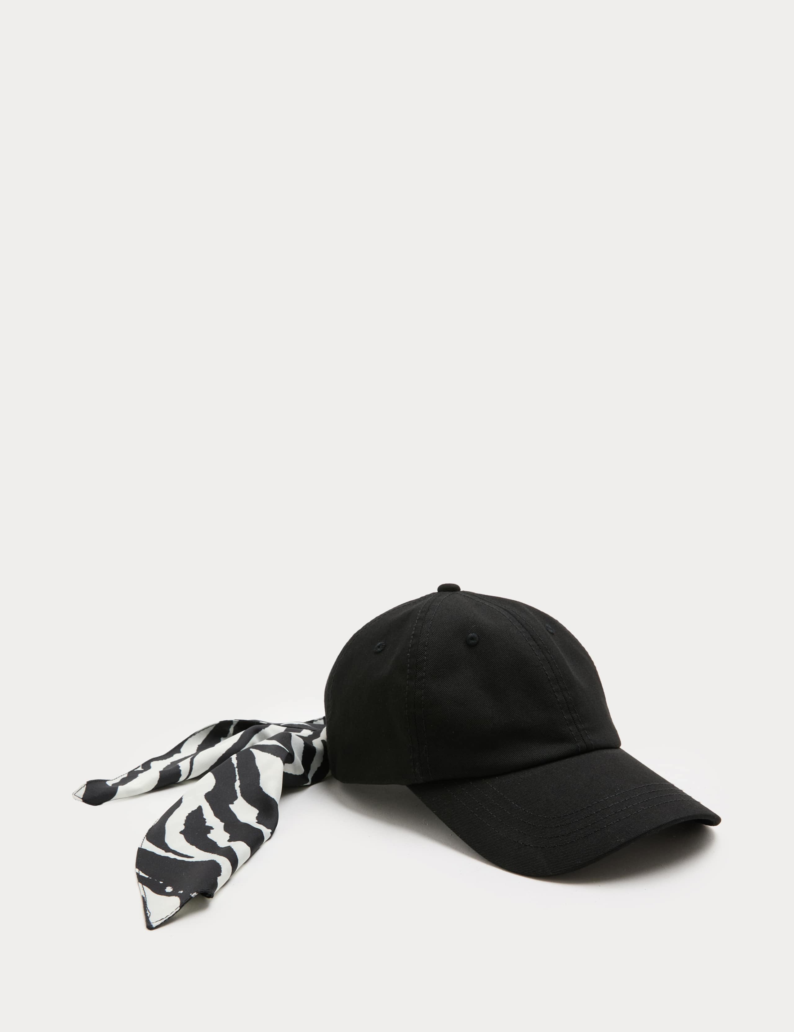Pure Cotton Scarf Detail Baseball Cap