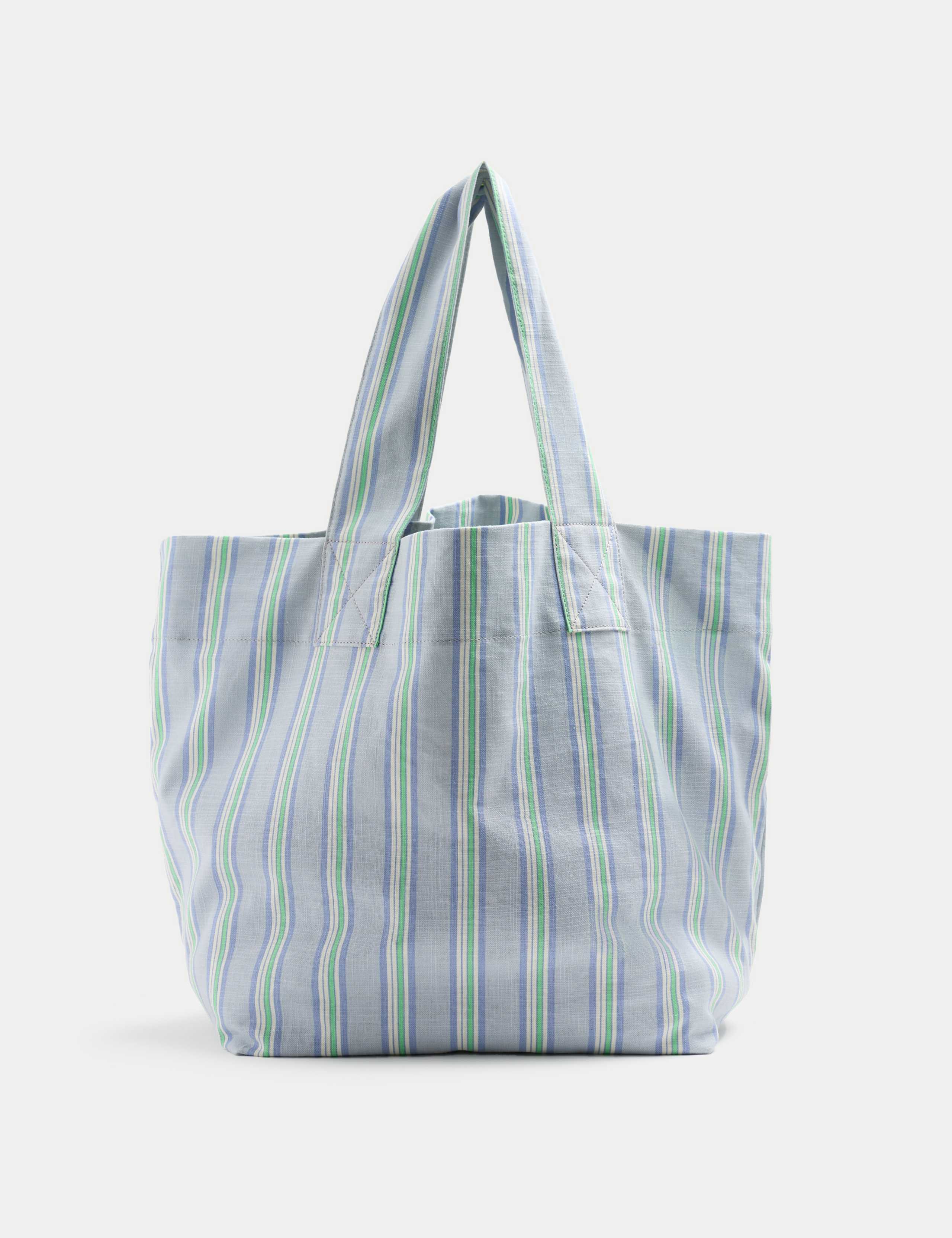 Pure Cotton Striped Shopper