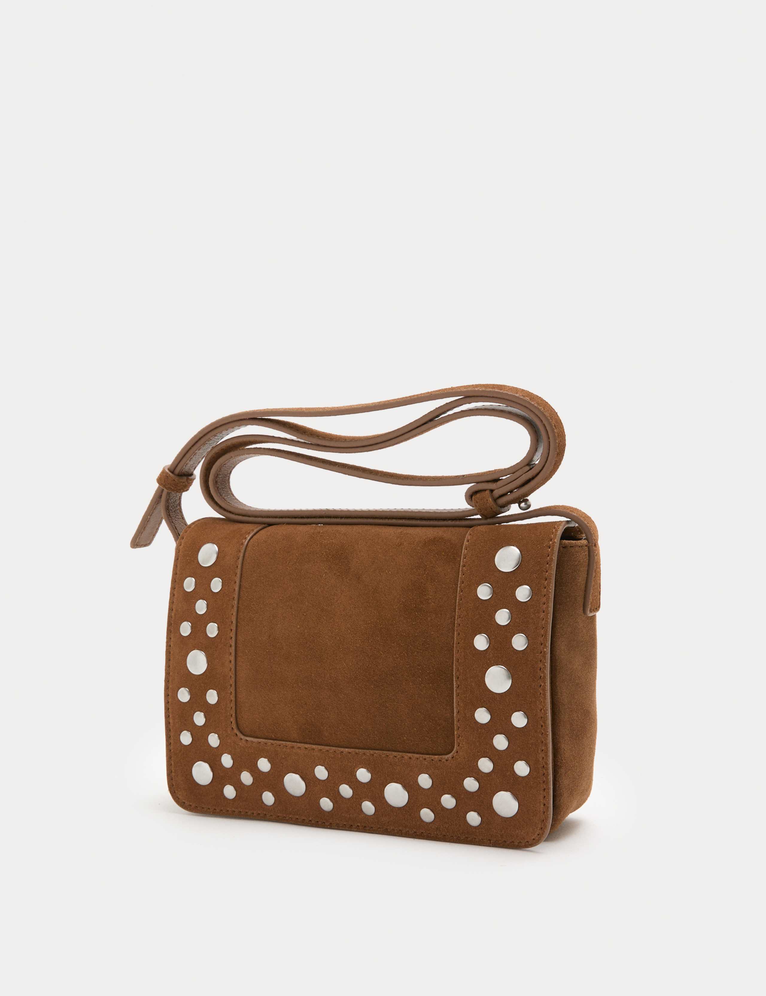 Suede Studded Cross Body Bag