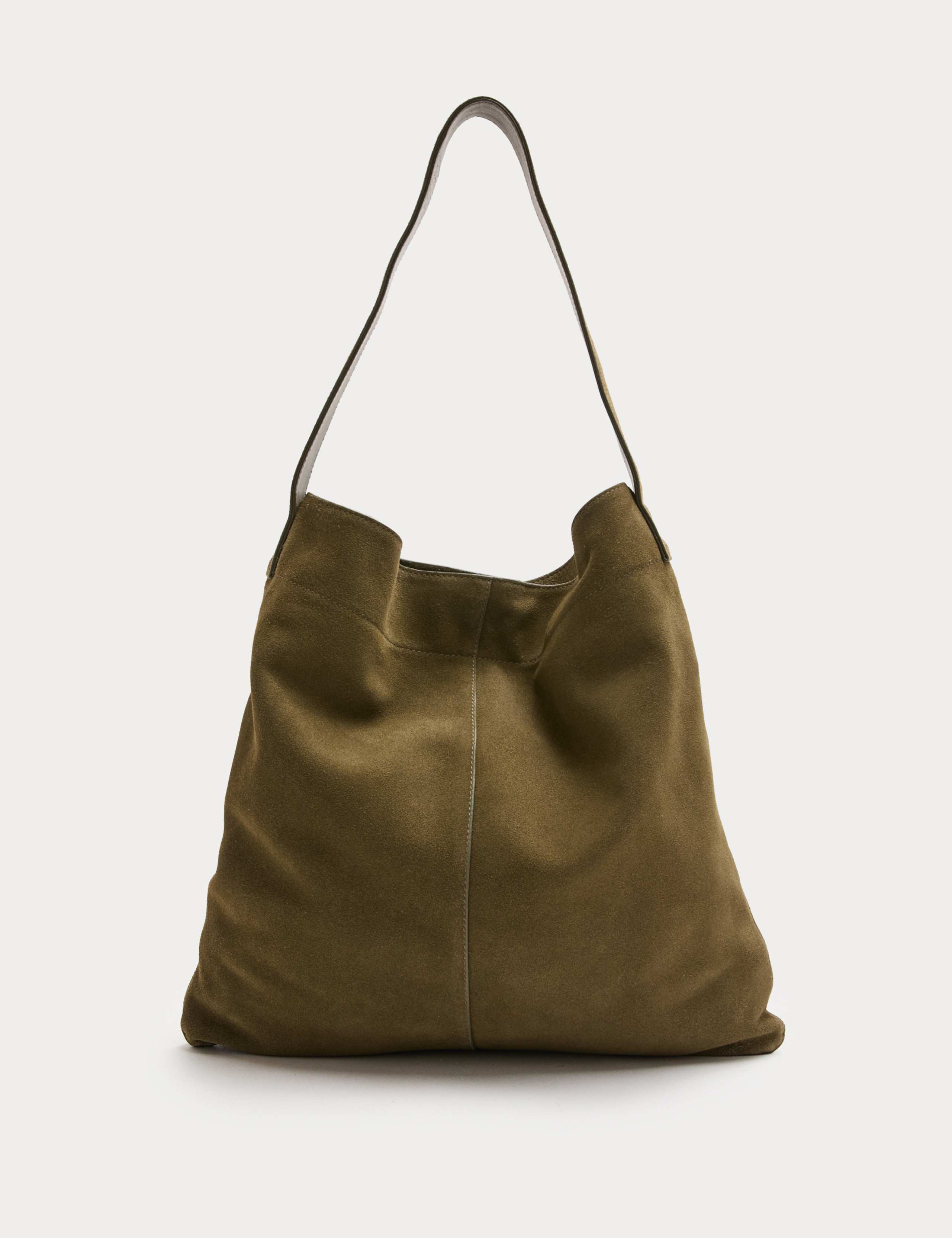 Suede Top Handle Shoulder Bag