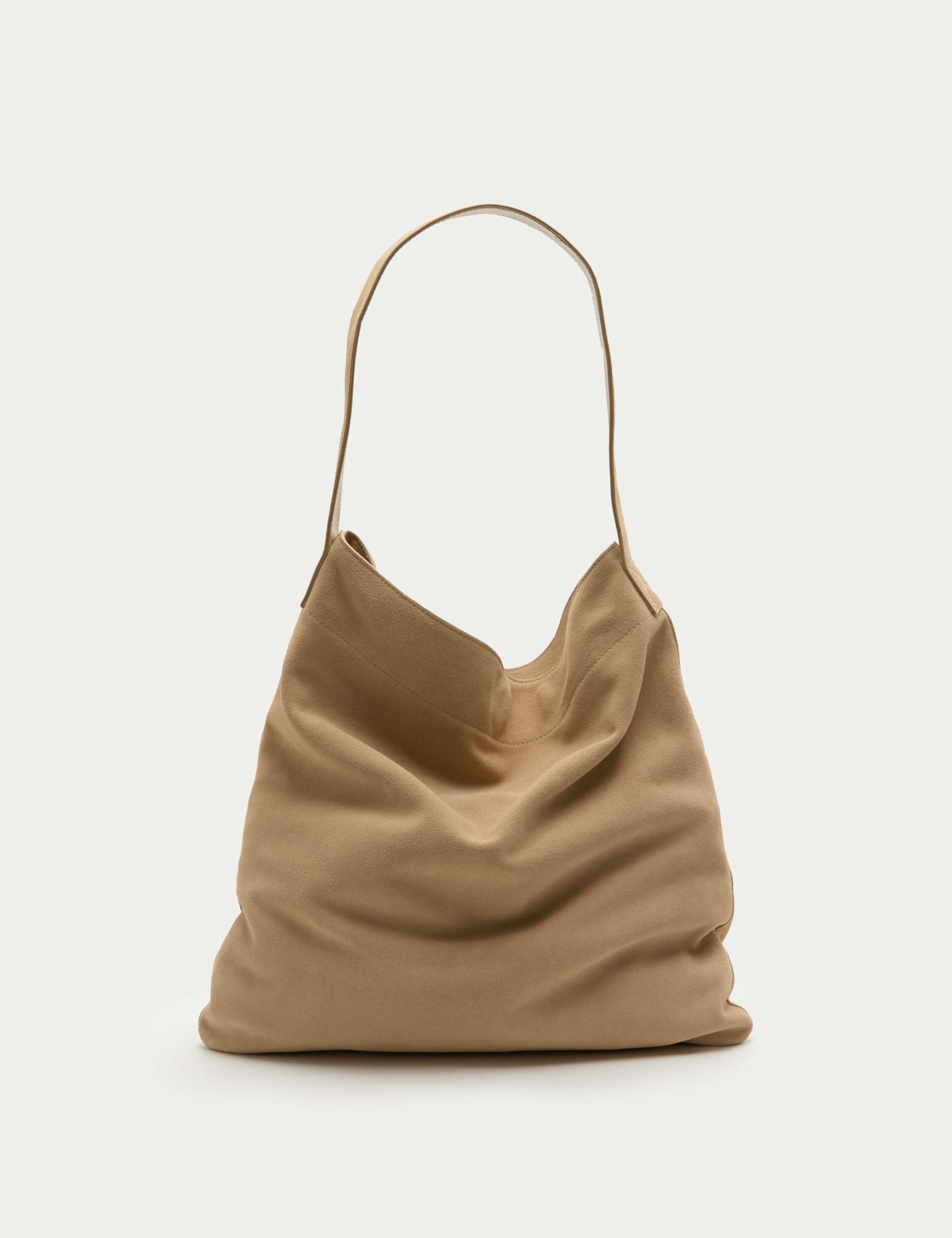 Suede Top Handle Shoulder Bag