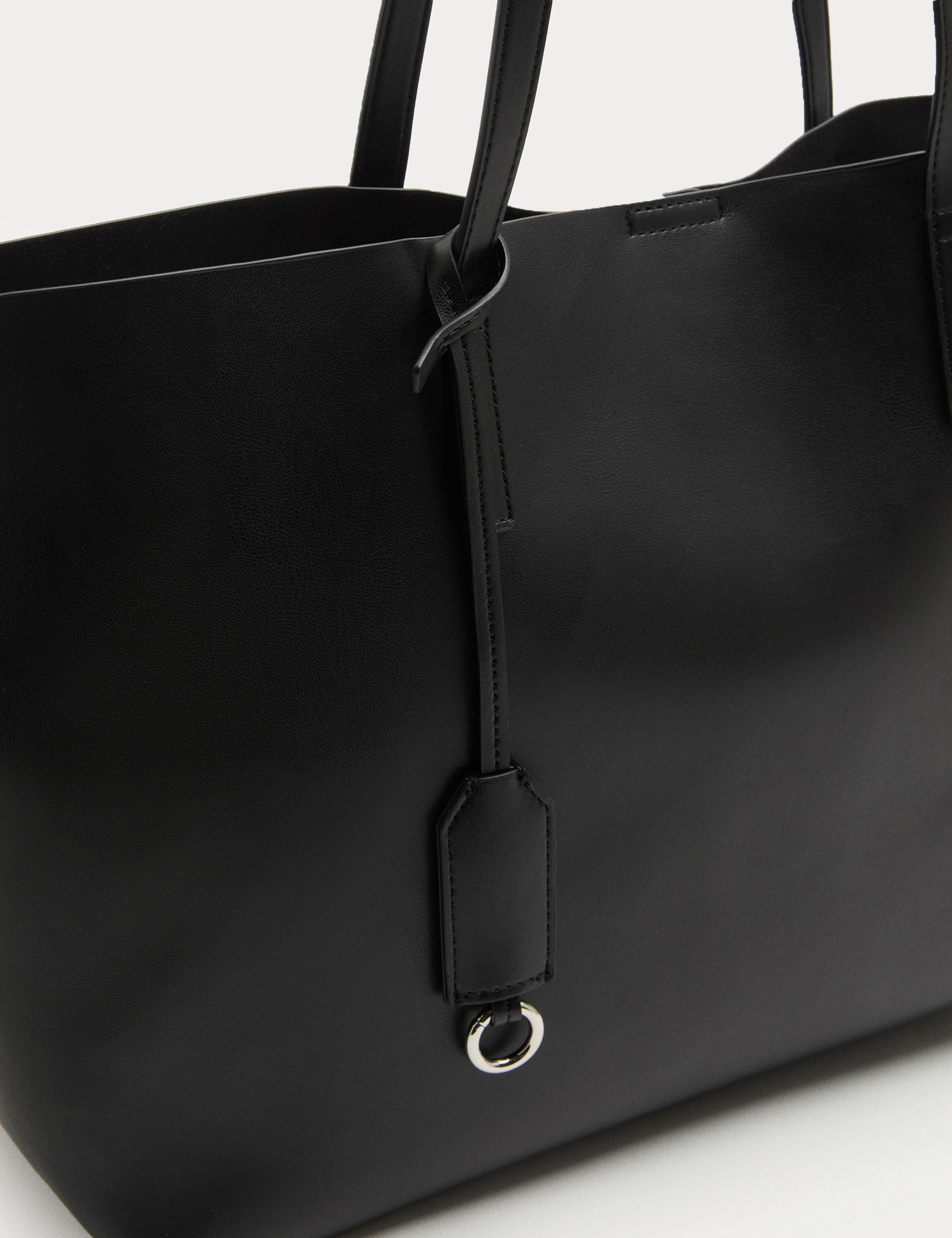 Faux Leather Shopper