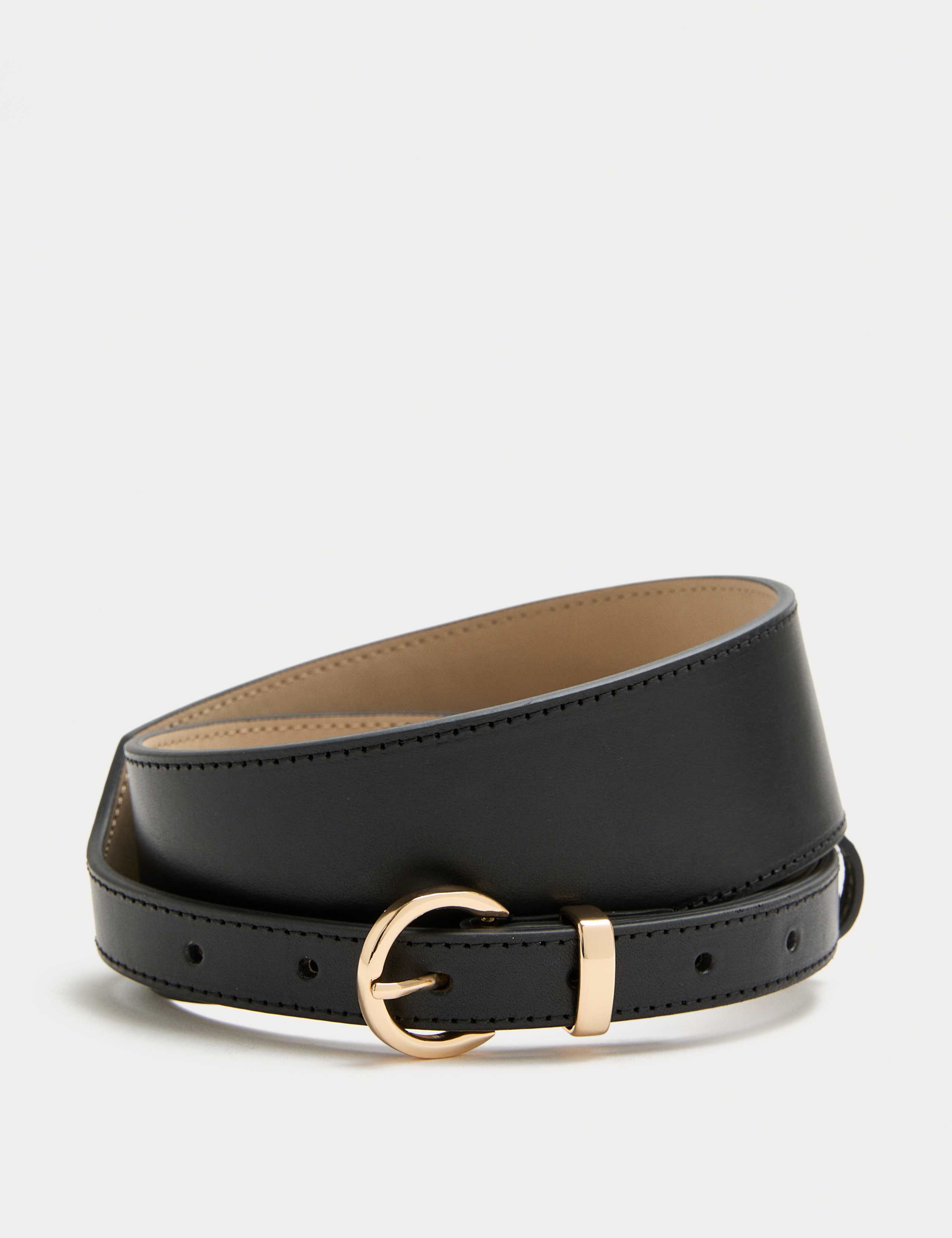 Leather Rich Wide Waist Belt