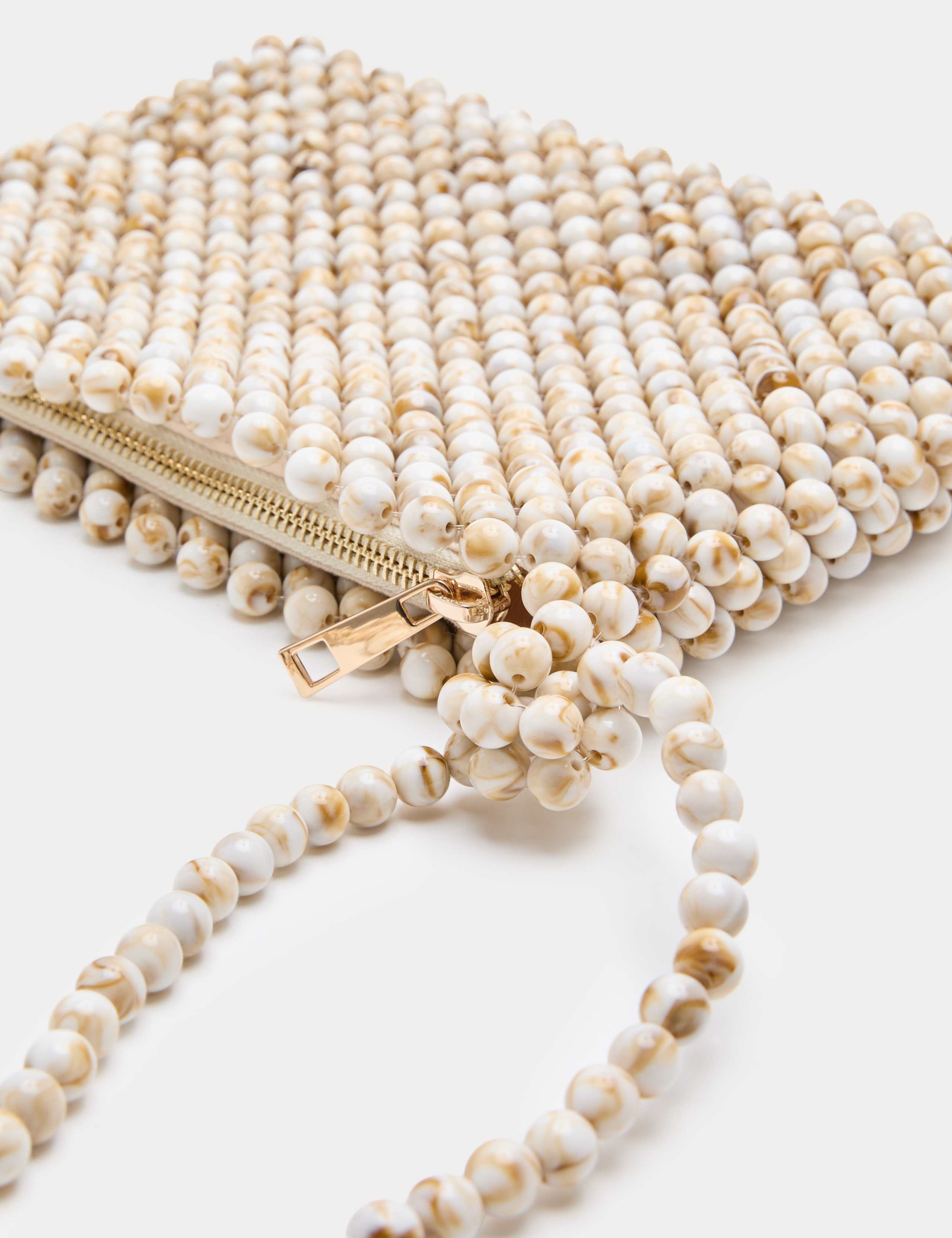 Openwork Beaded Shoulder Bag