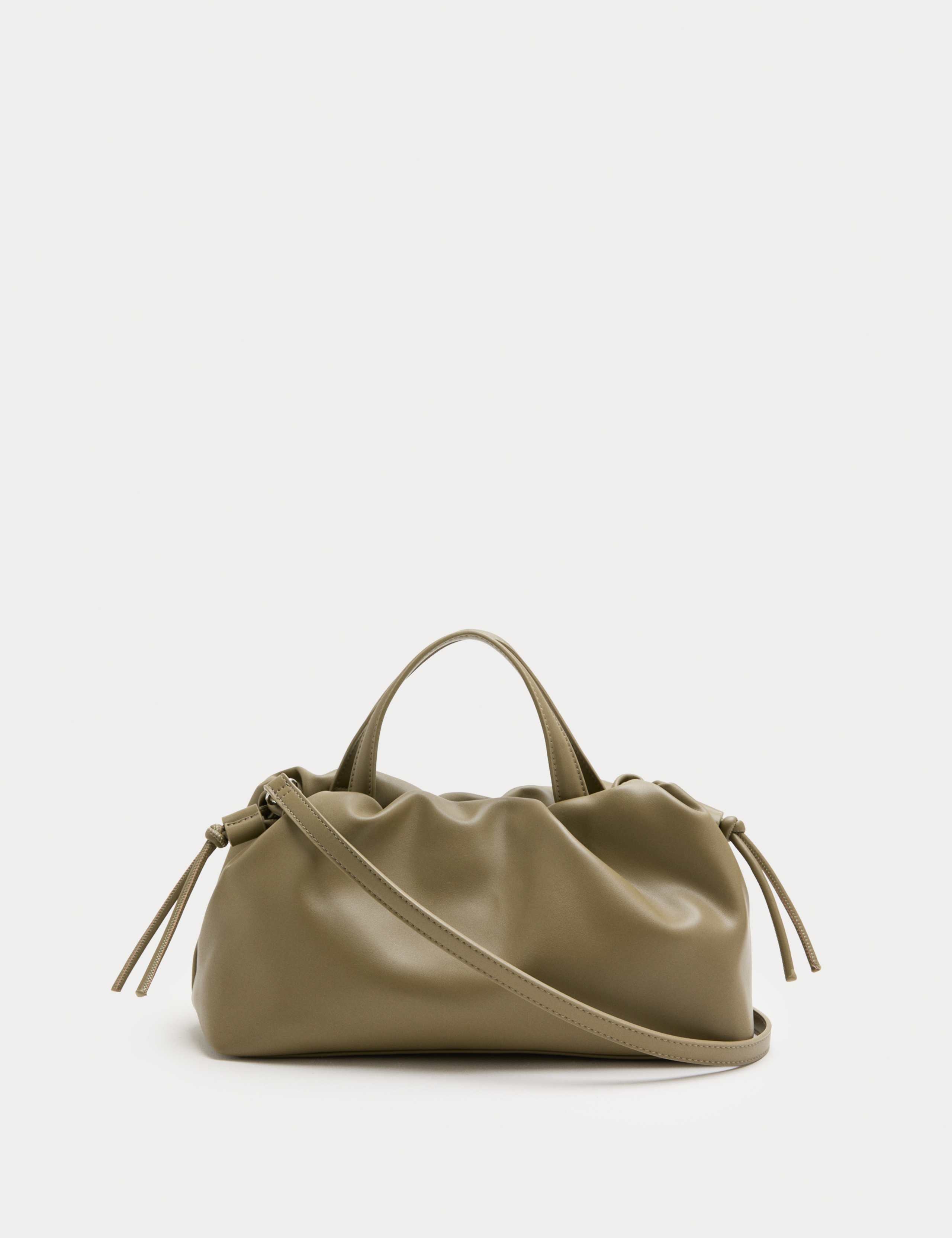 Faux Leather Slouchy Cross Body Bag