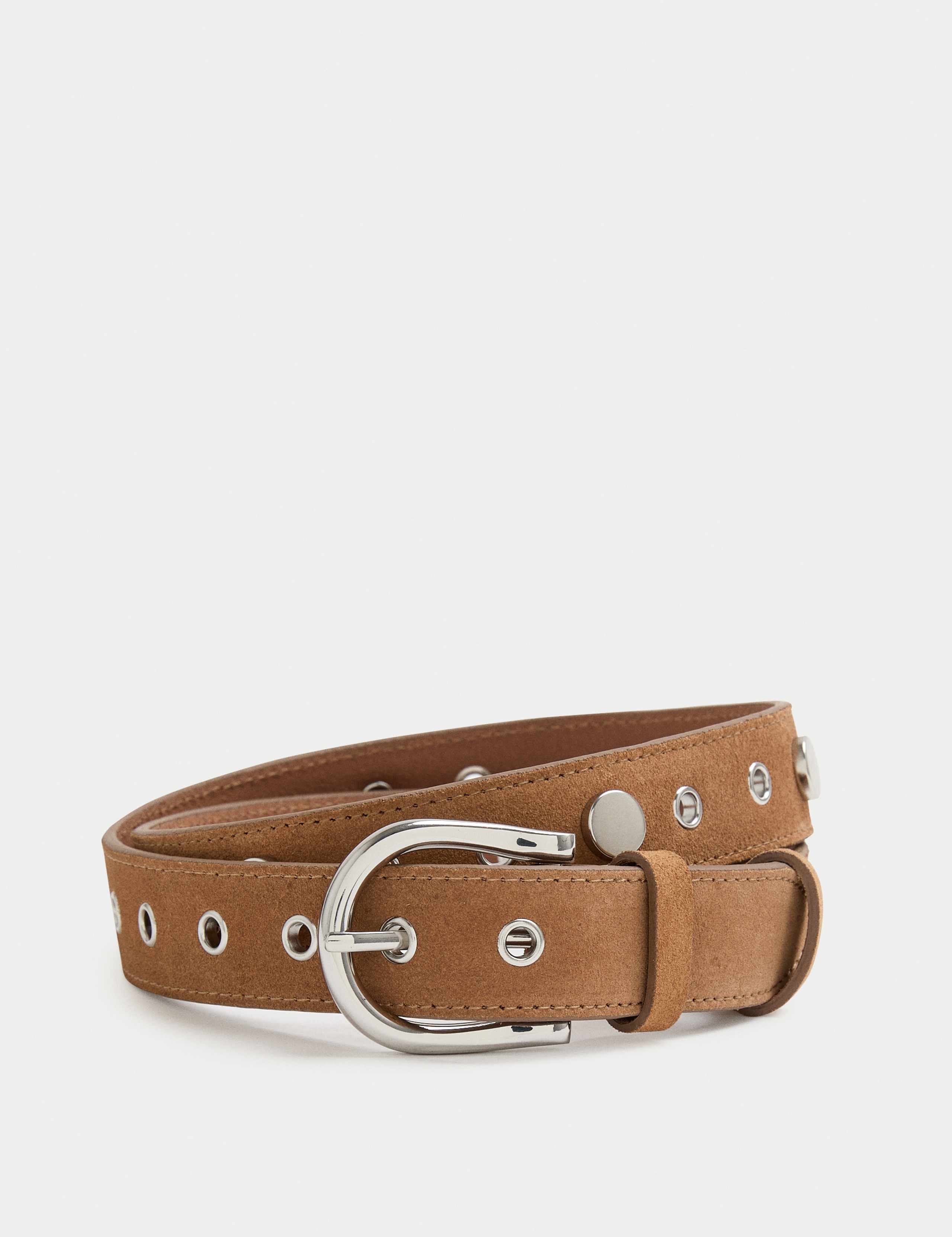 Suede Studded Jeans Belt