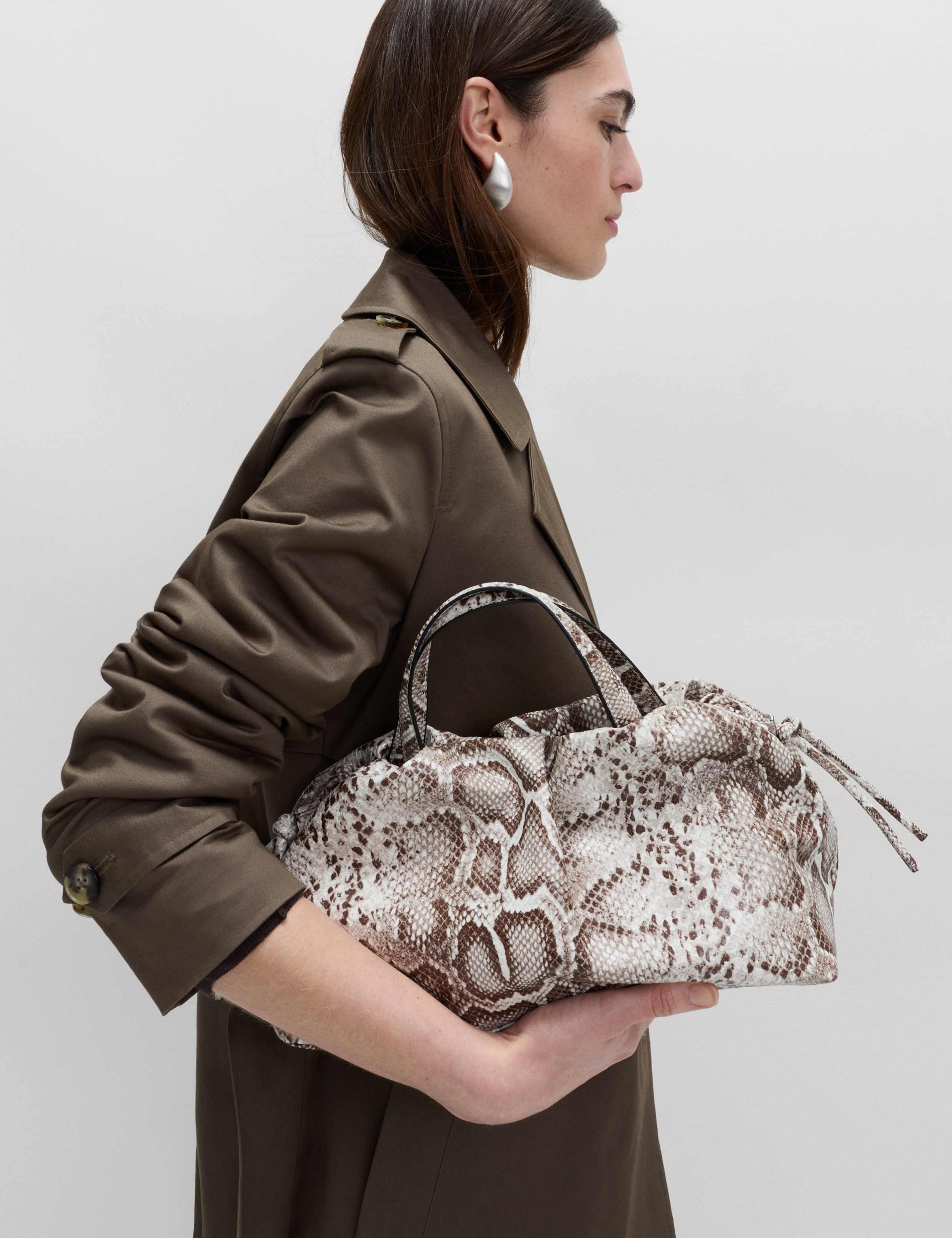 Faux Leather Slouchy Cross Body Bag