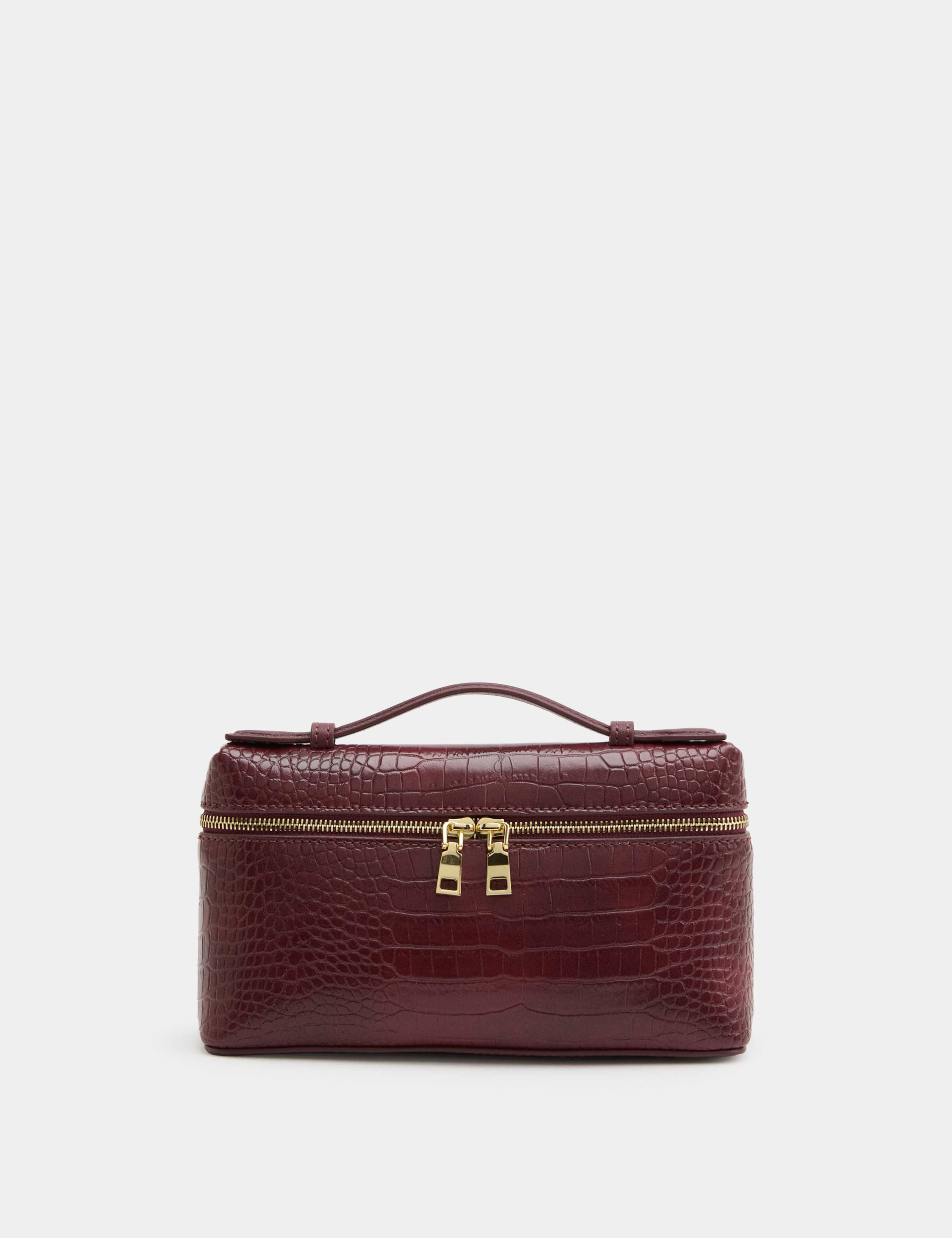 Croc Effect Vanity Cross Body Bag