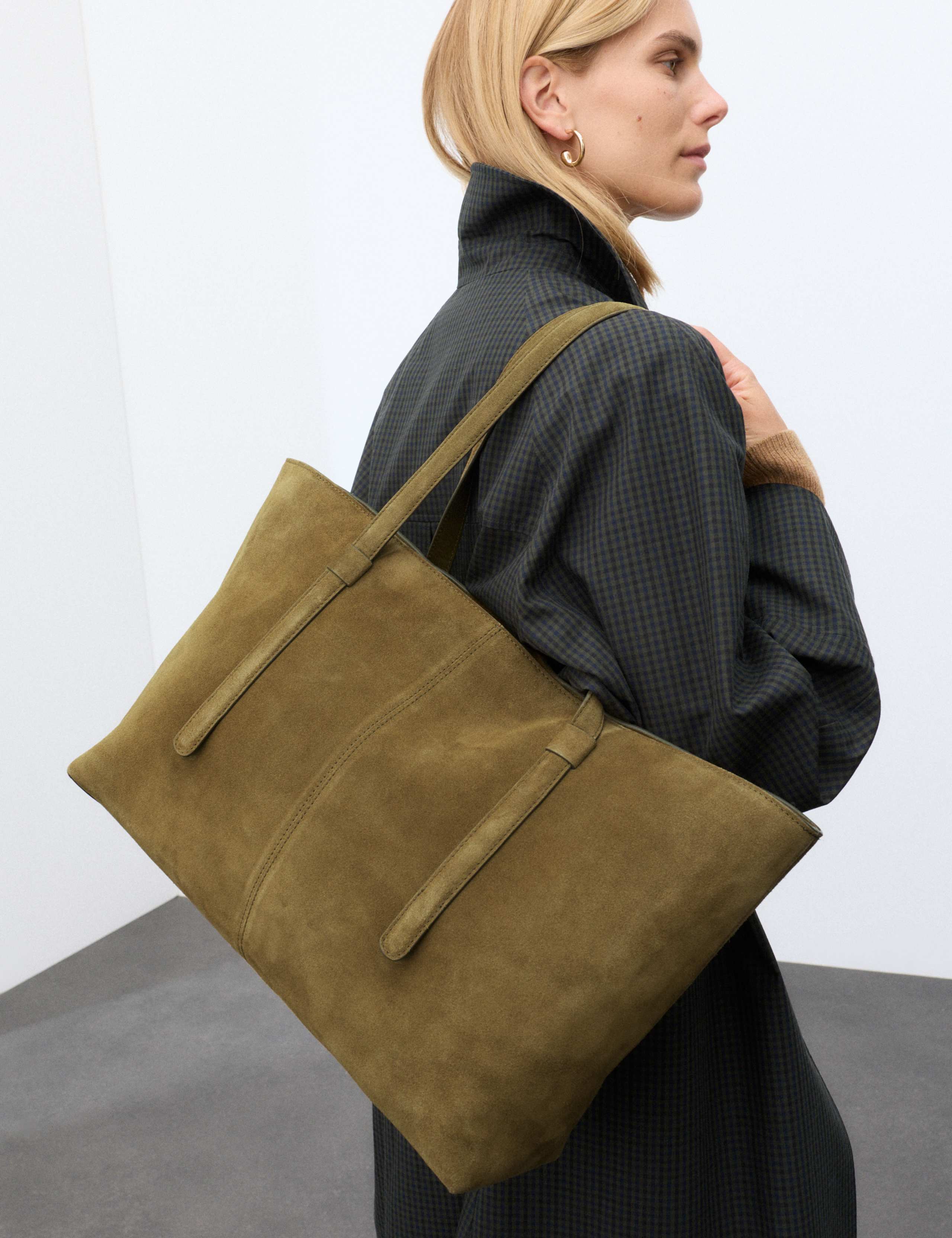 Suede Tote Bag