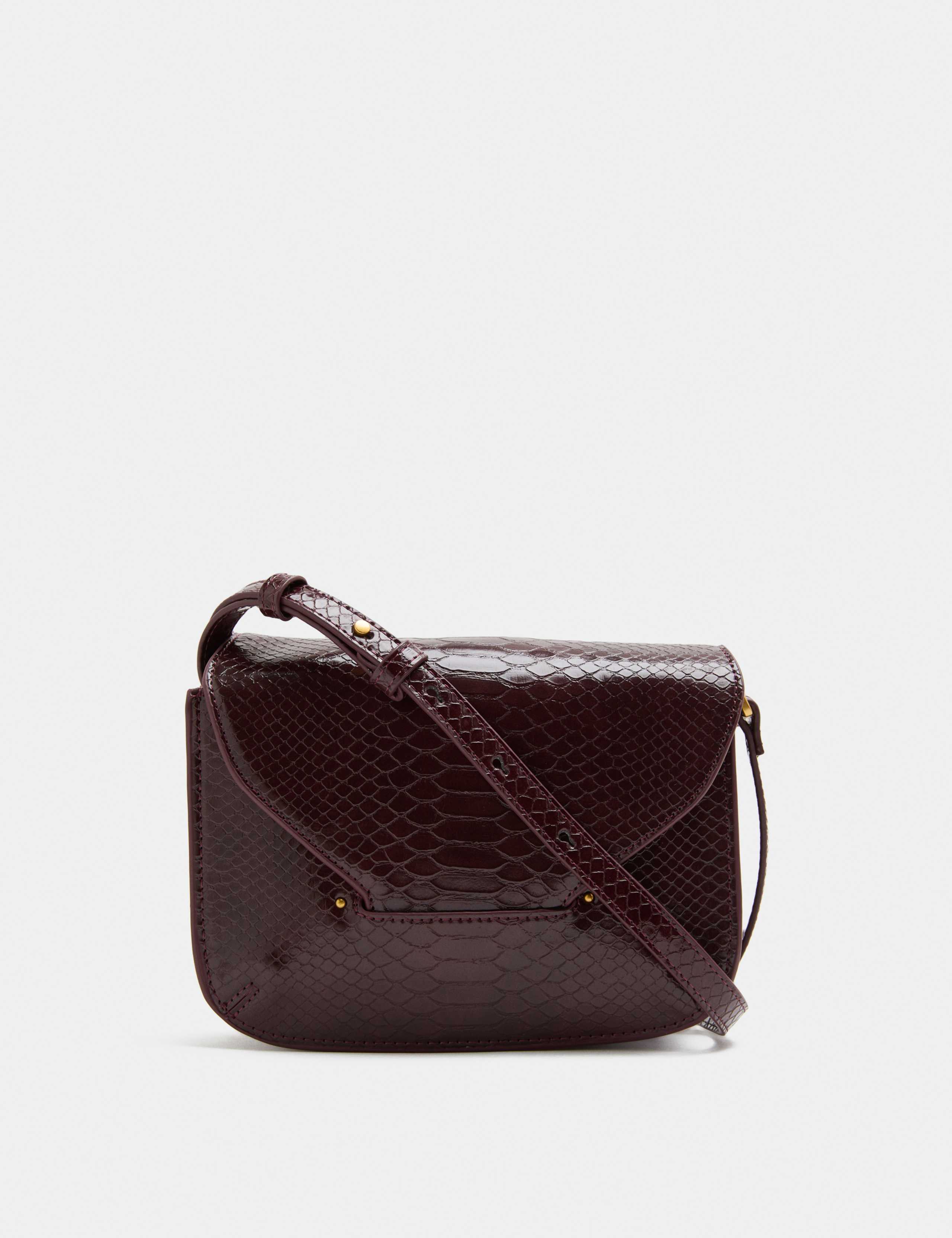 Faux Leather Animal Print Cross Body Bag