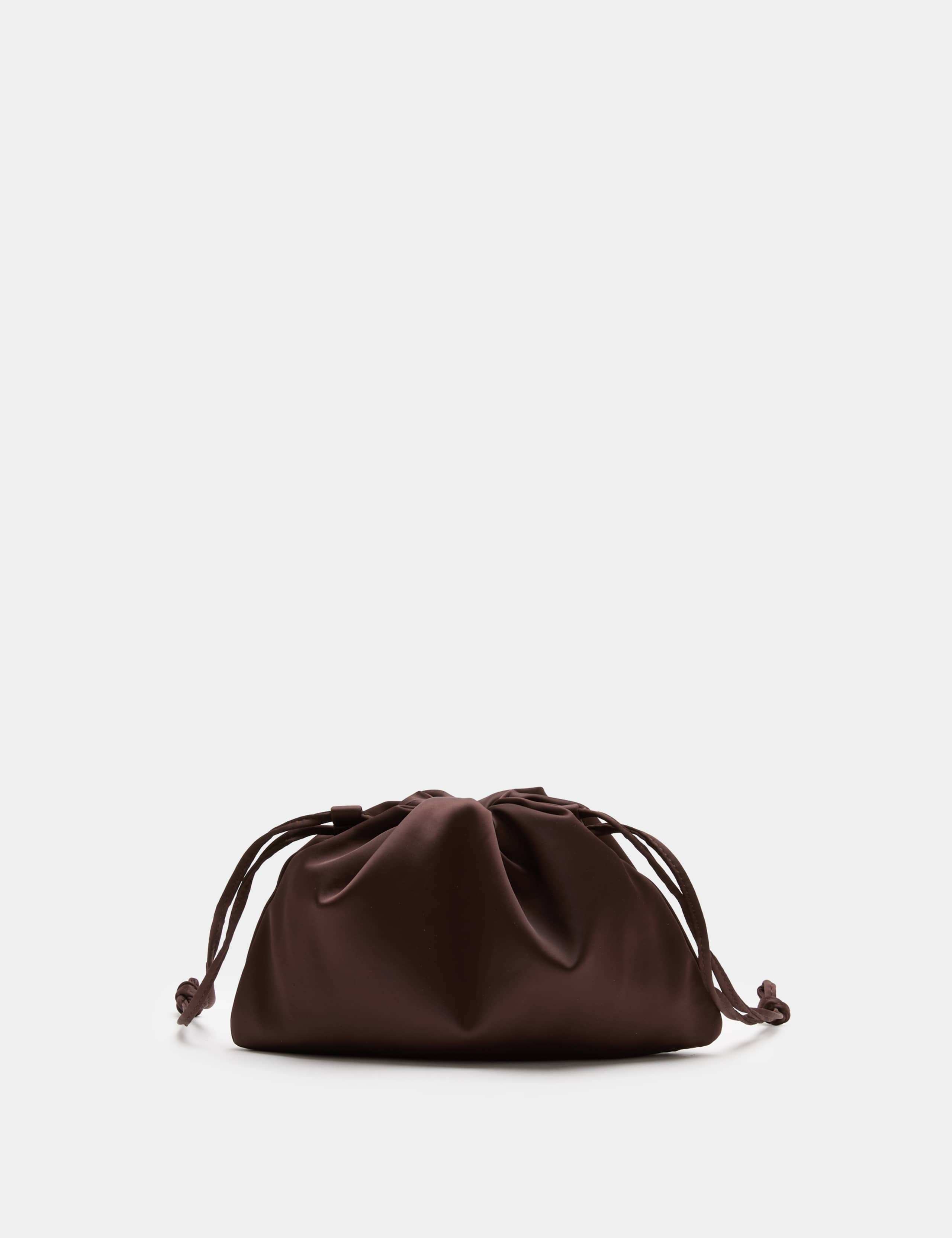 Satin Drawstring Clutch Bag