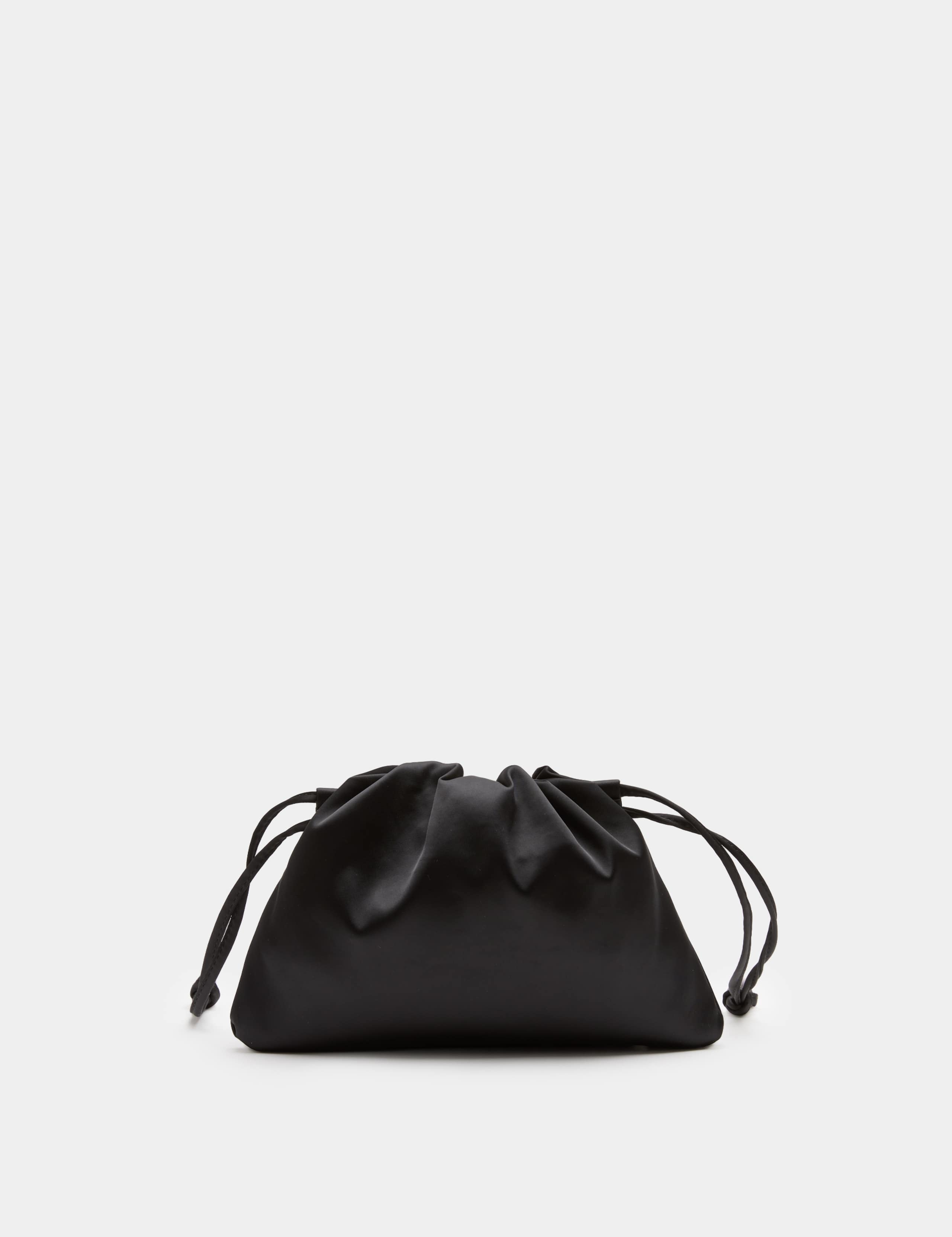Satin Drawstring Clutch Bag