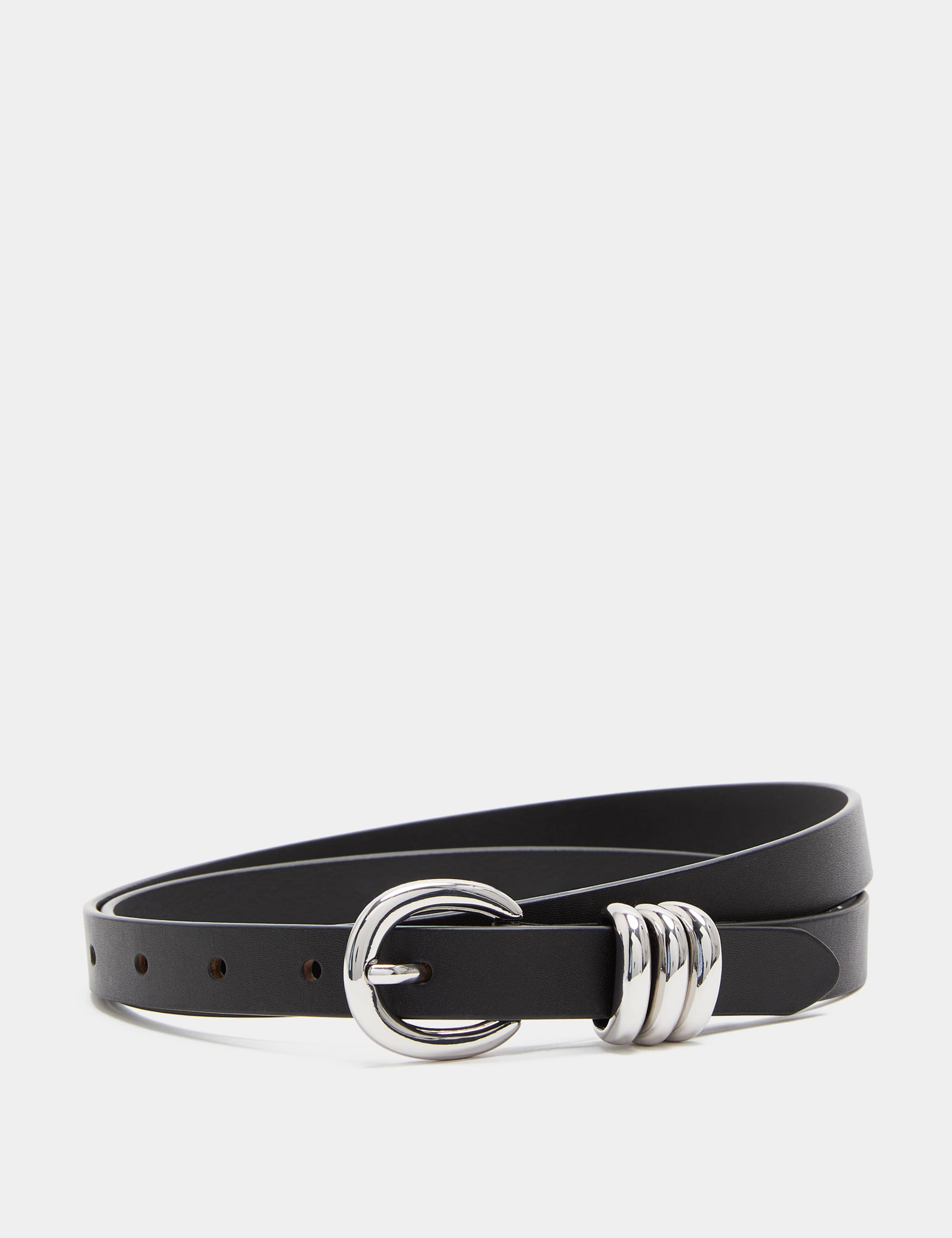 Leather Triple Keeper Jeans Belt