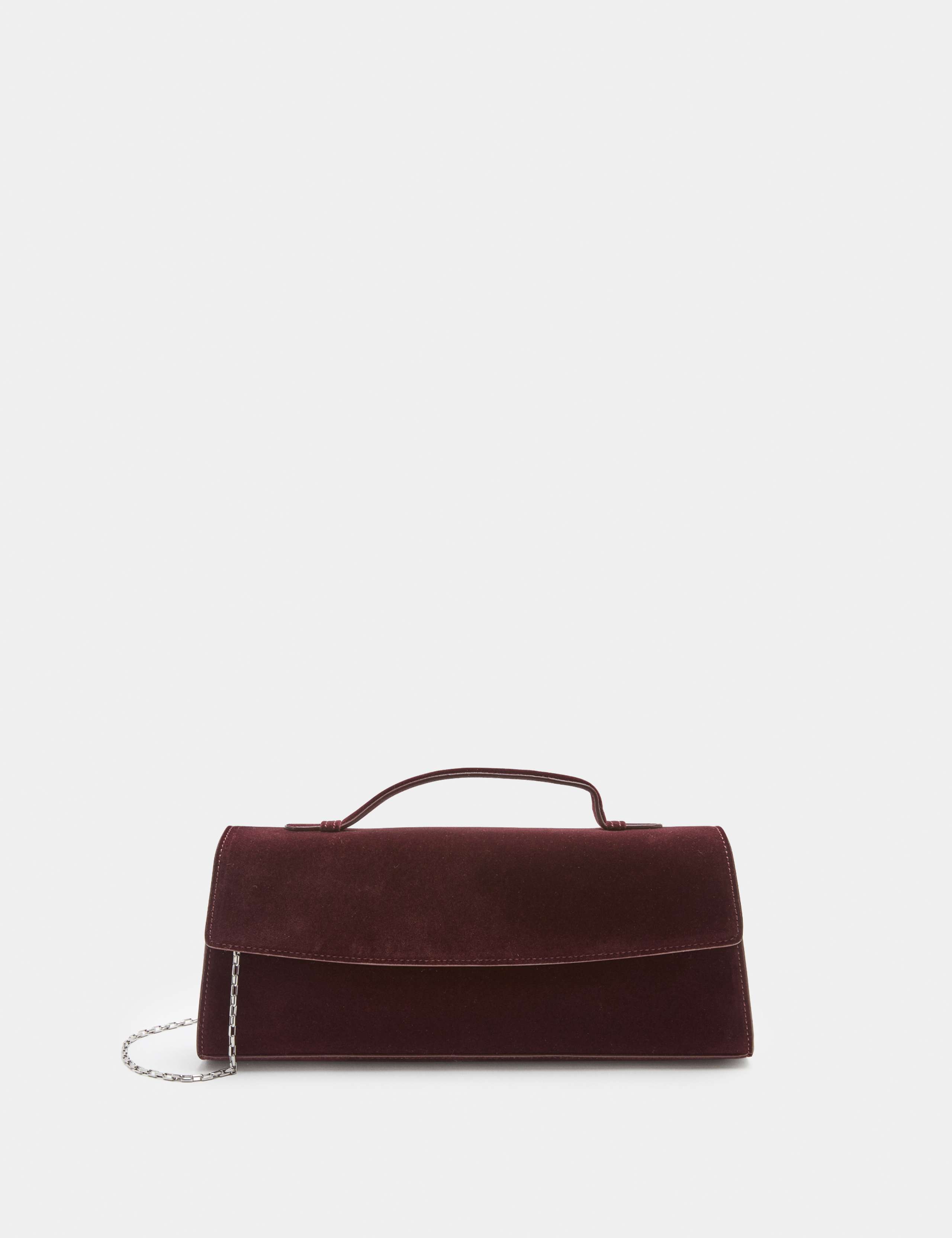 Velvet Top Handle Clutch Bag