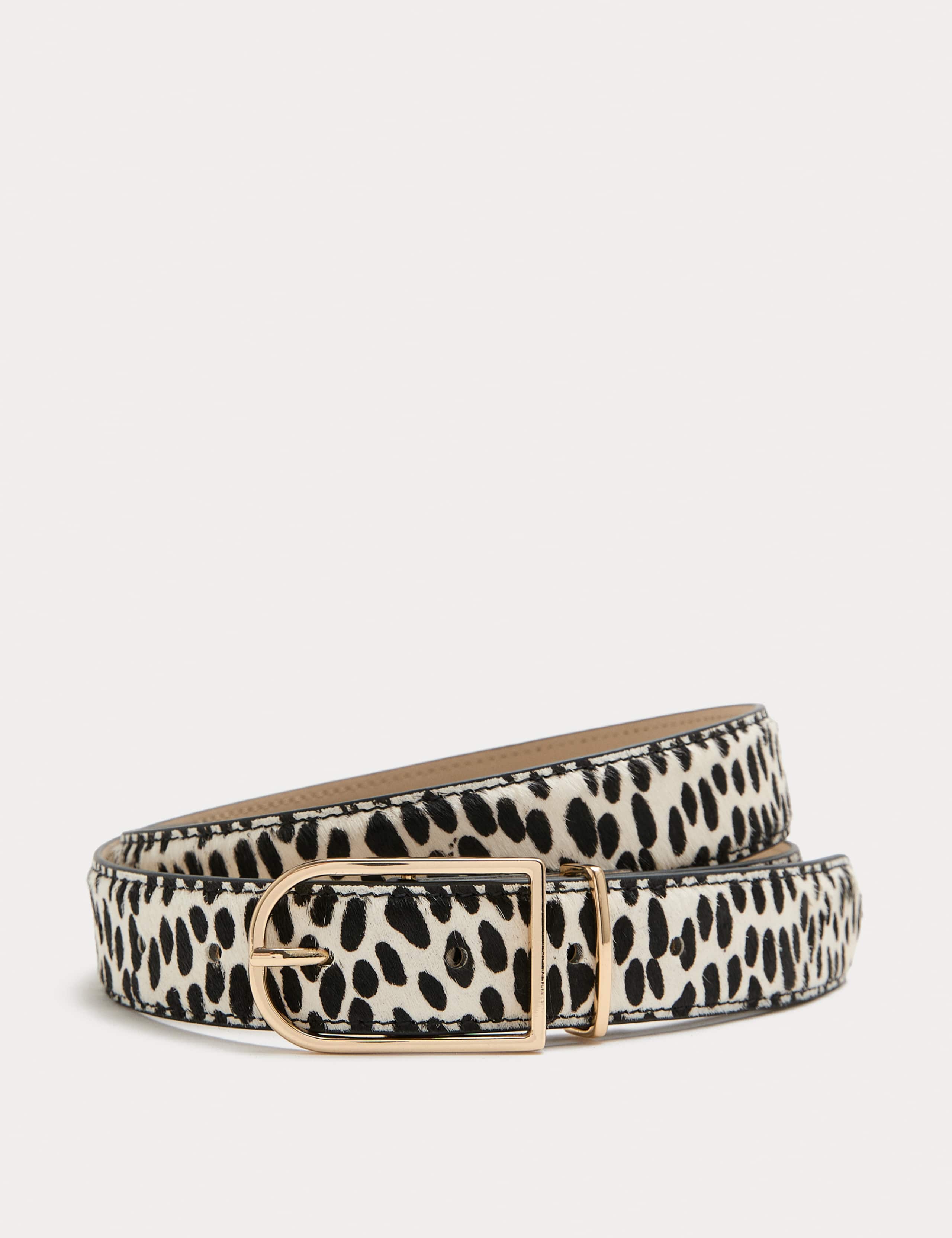 Leather Rich Animal Print Textured Belt