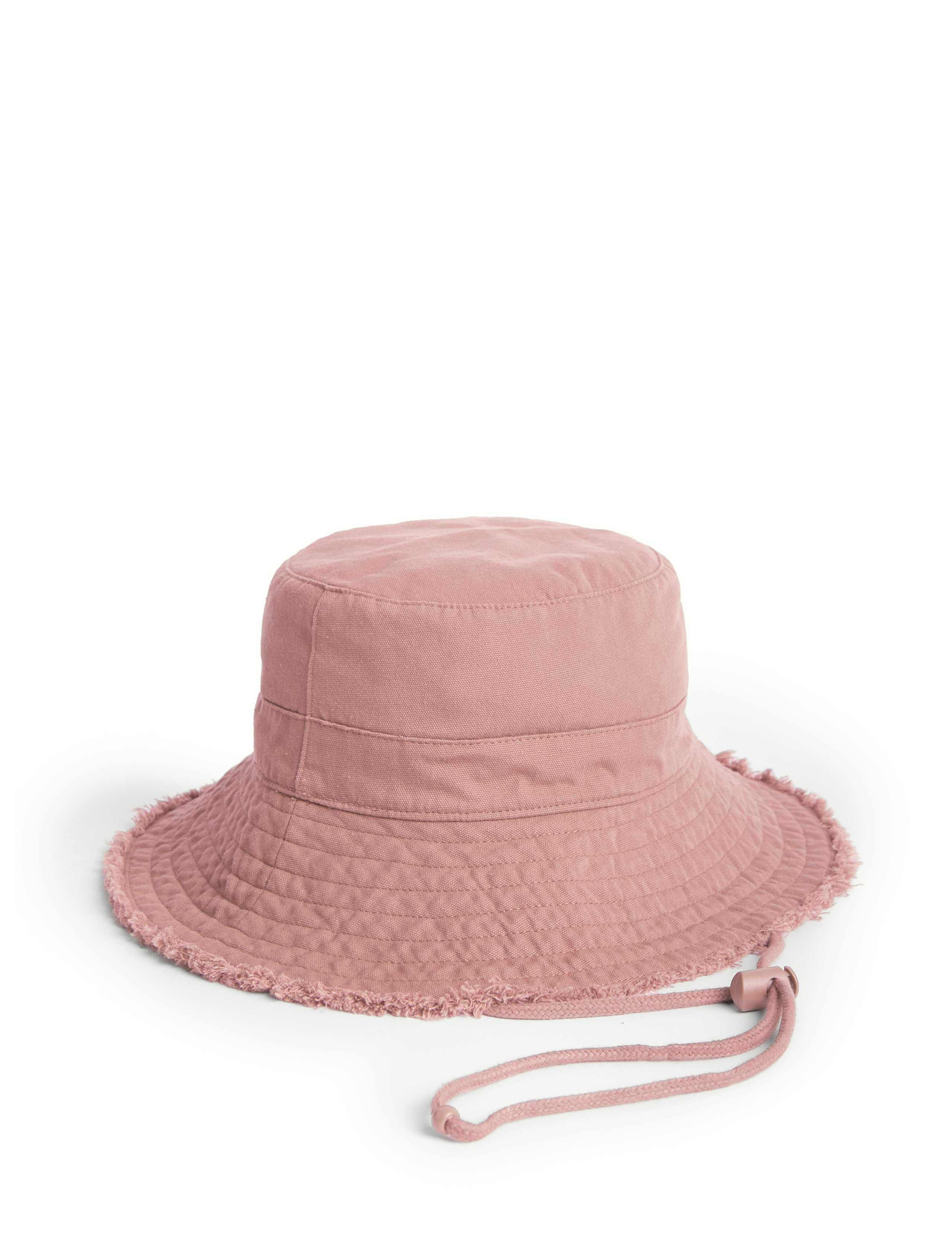 Pure Cotton Frayed Edge Bucket Hat