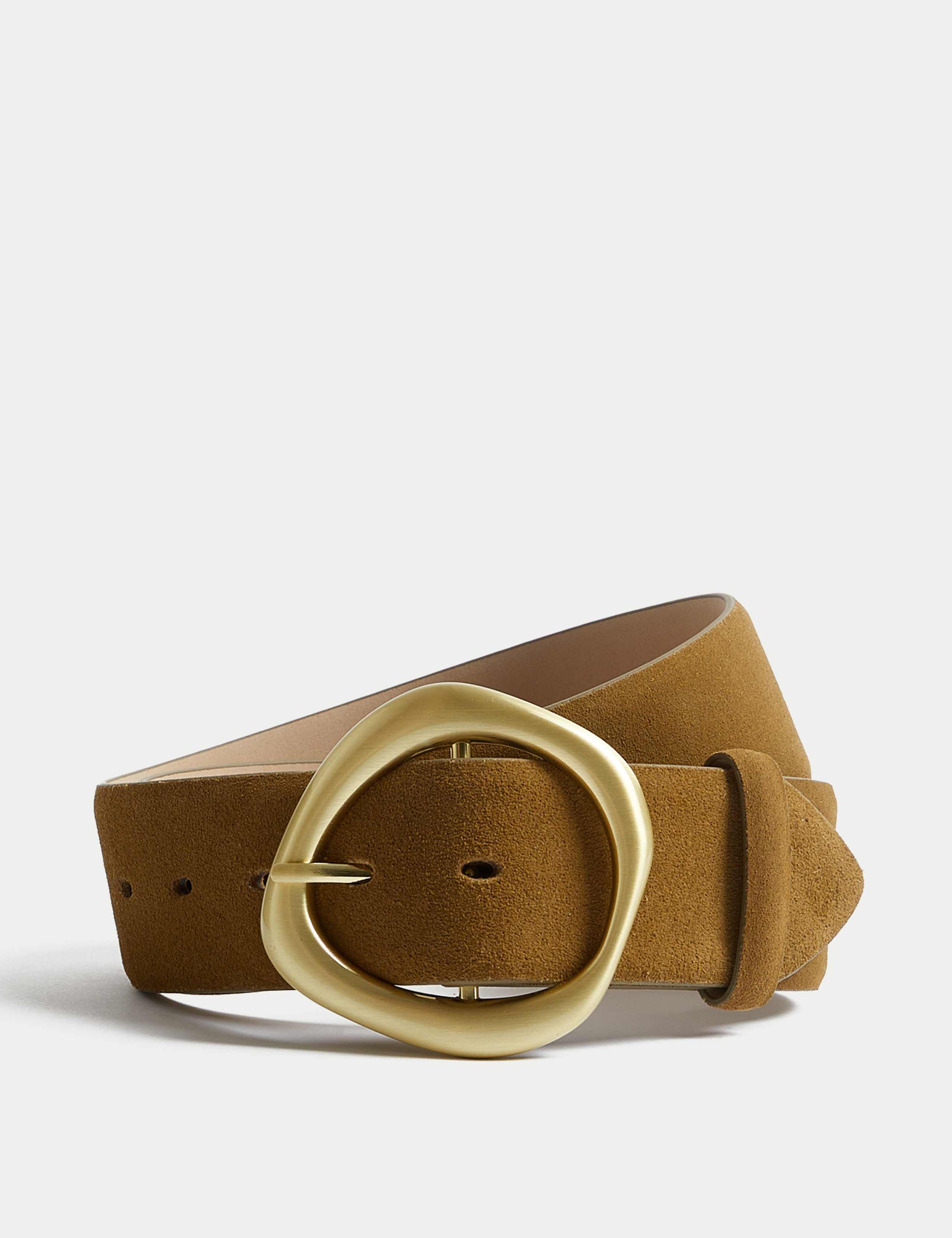 Suede Feature Buckle Jeans Belt