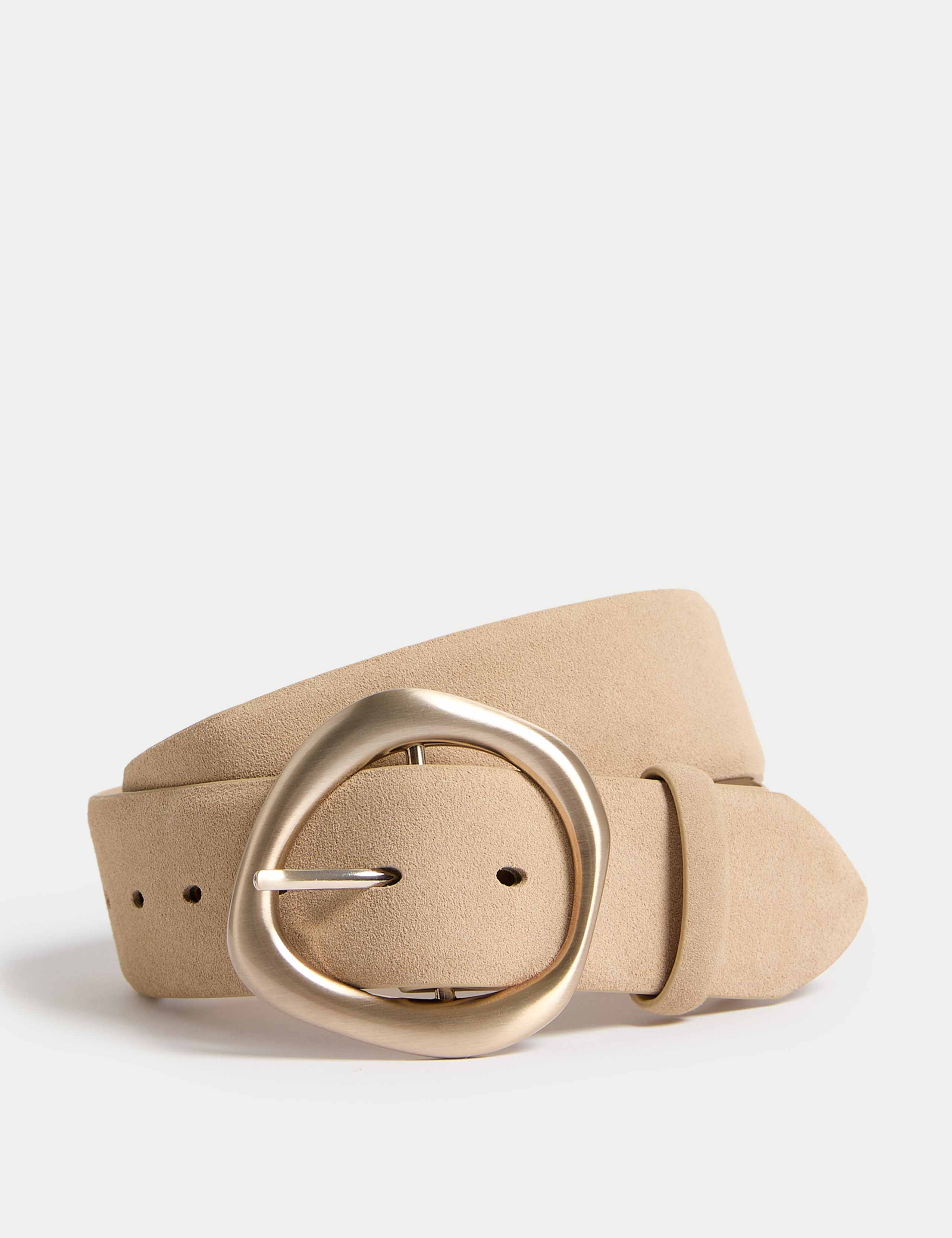 Suede Feature Buckle Jeans Belt