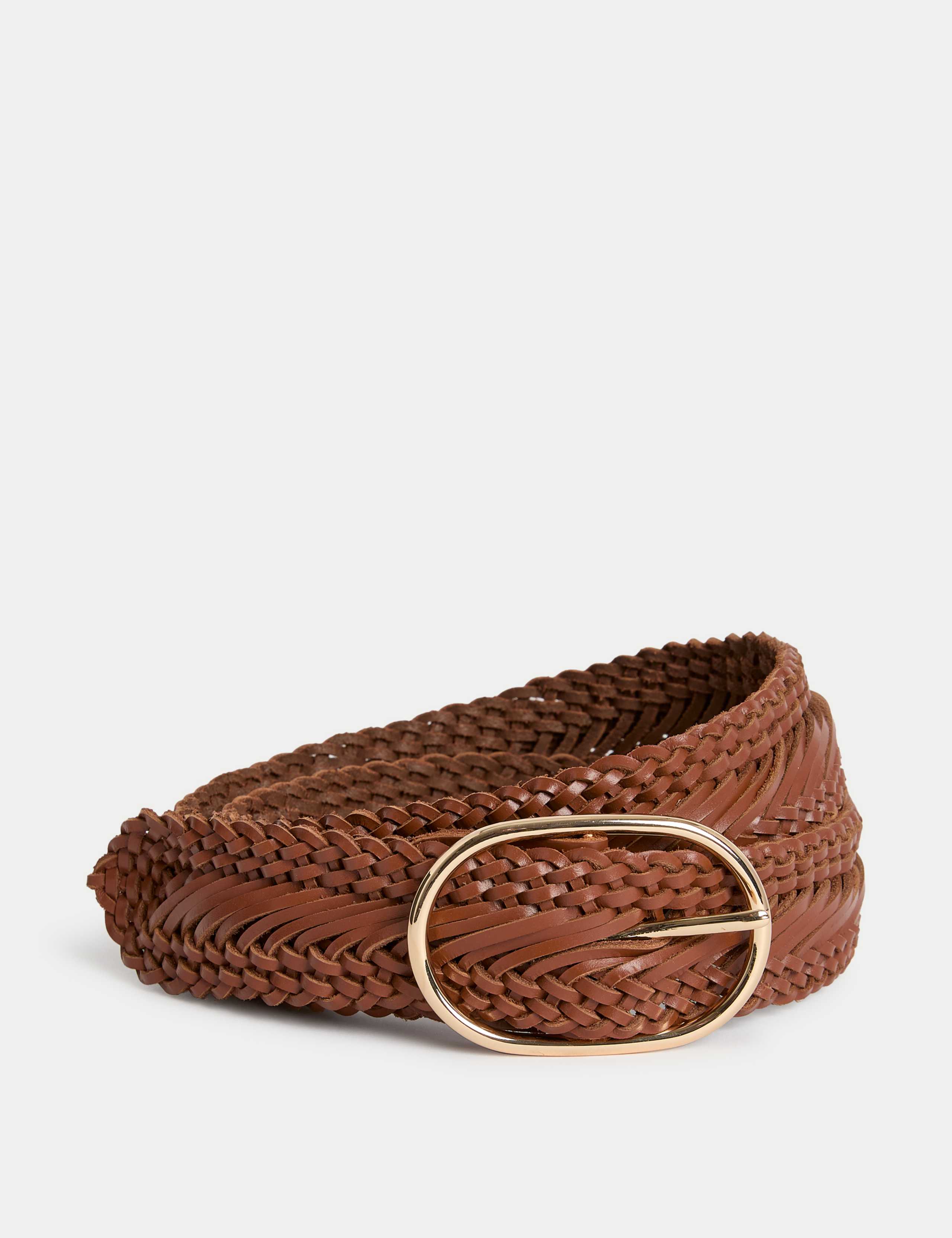Leather Weave Jeans Belt