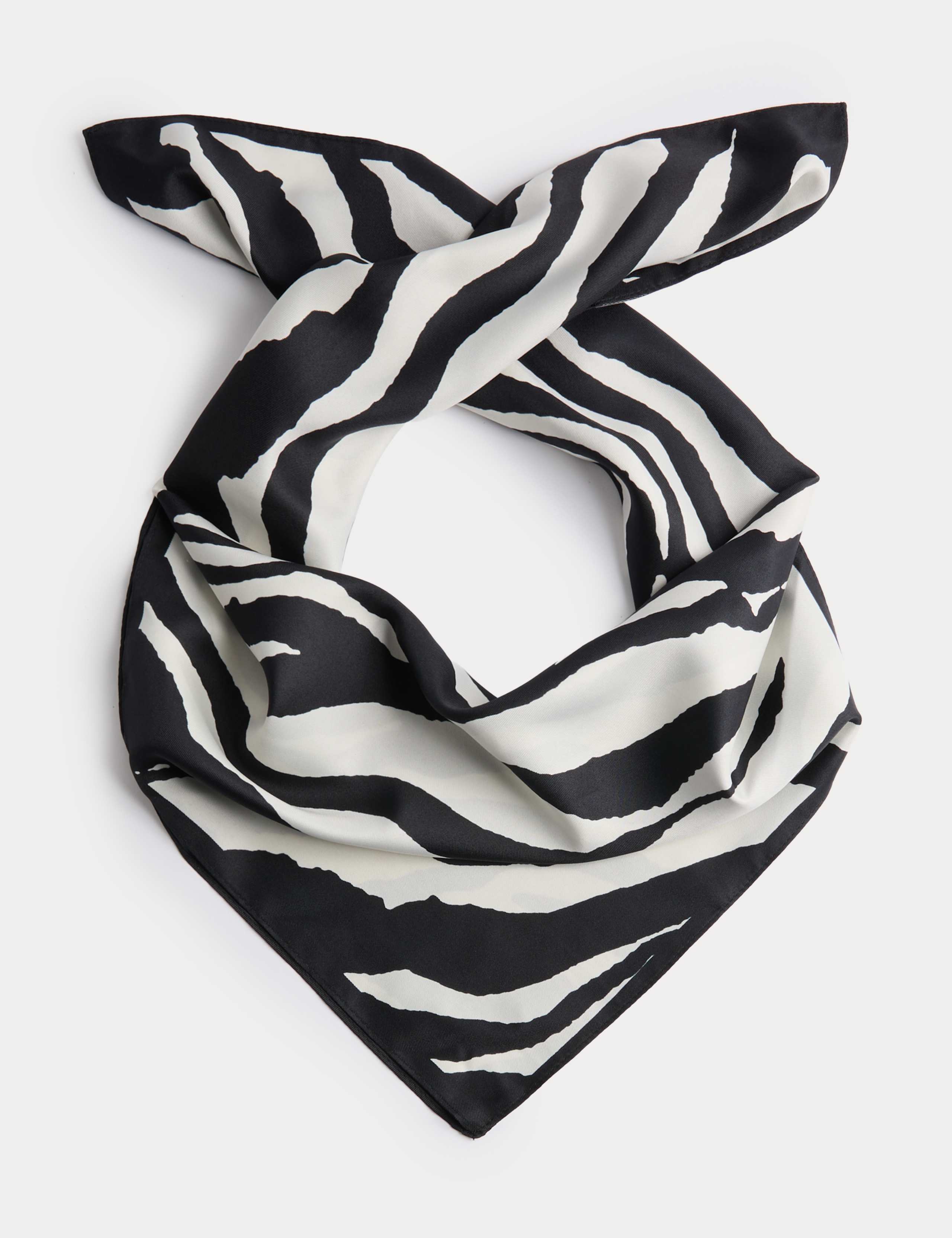 Satin Zebra Print Neckerchief