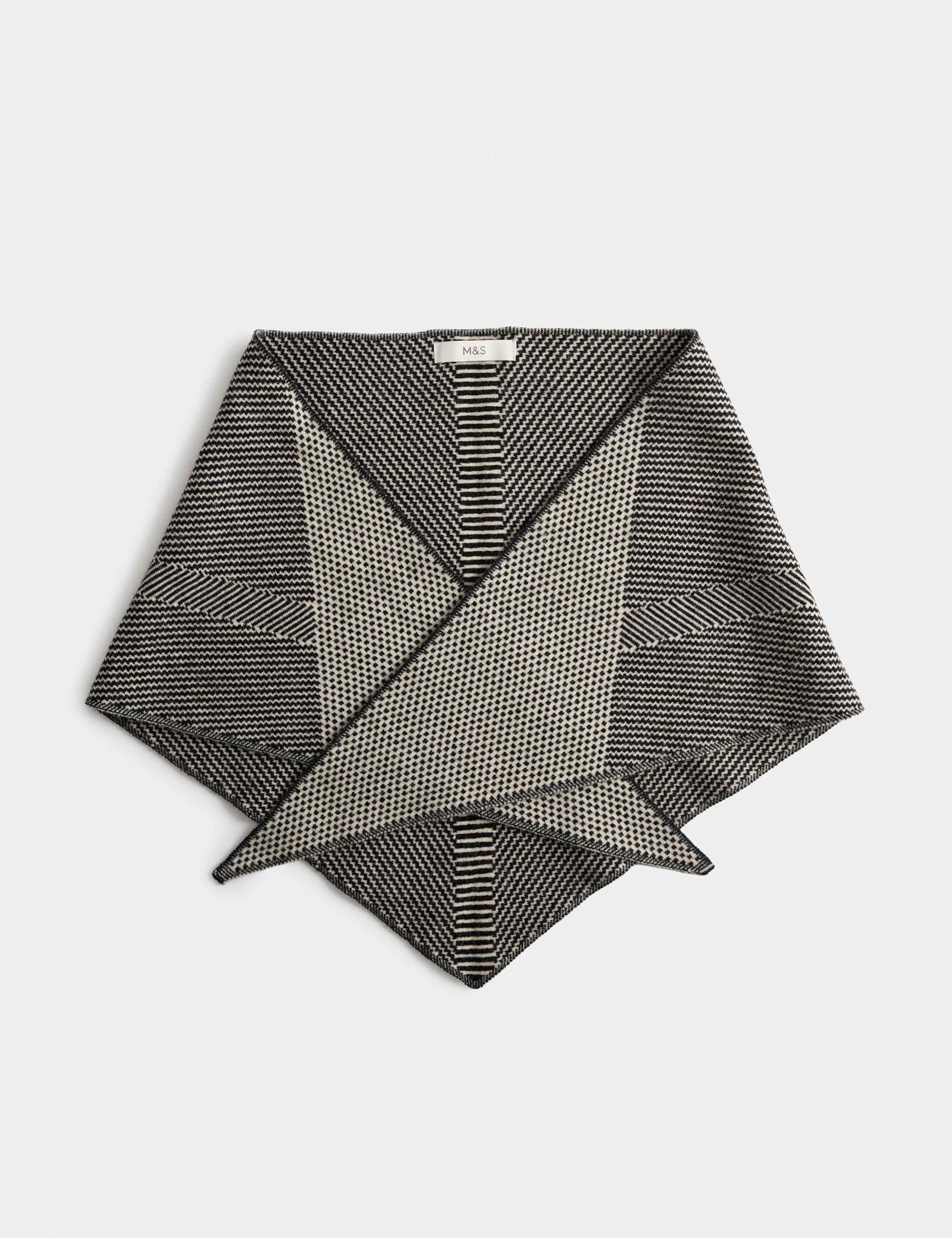 Striped Triangle Scarf