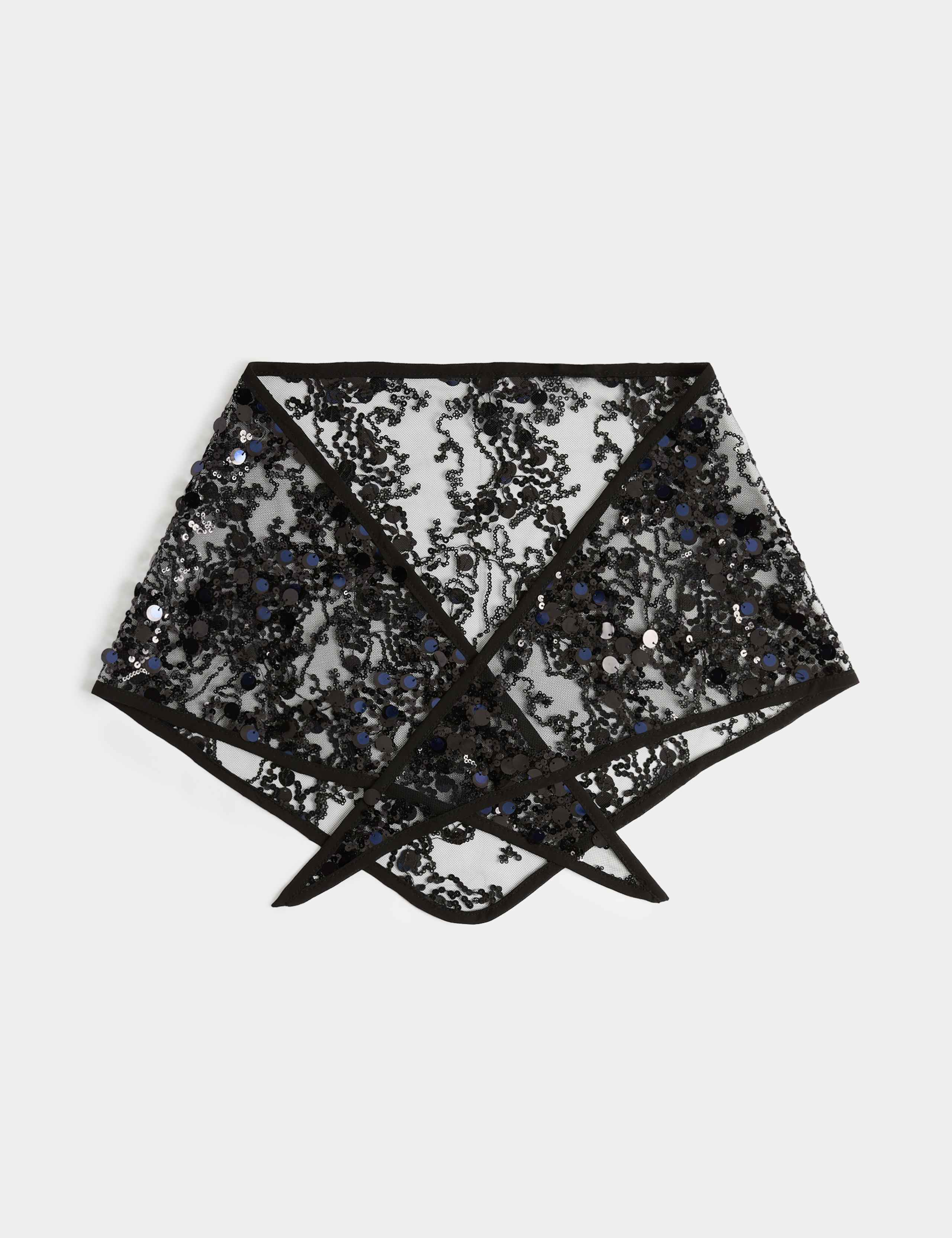 Sequin Triangle Scarf