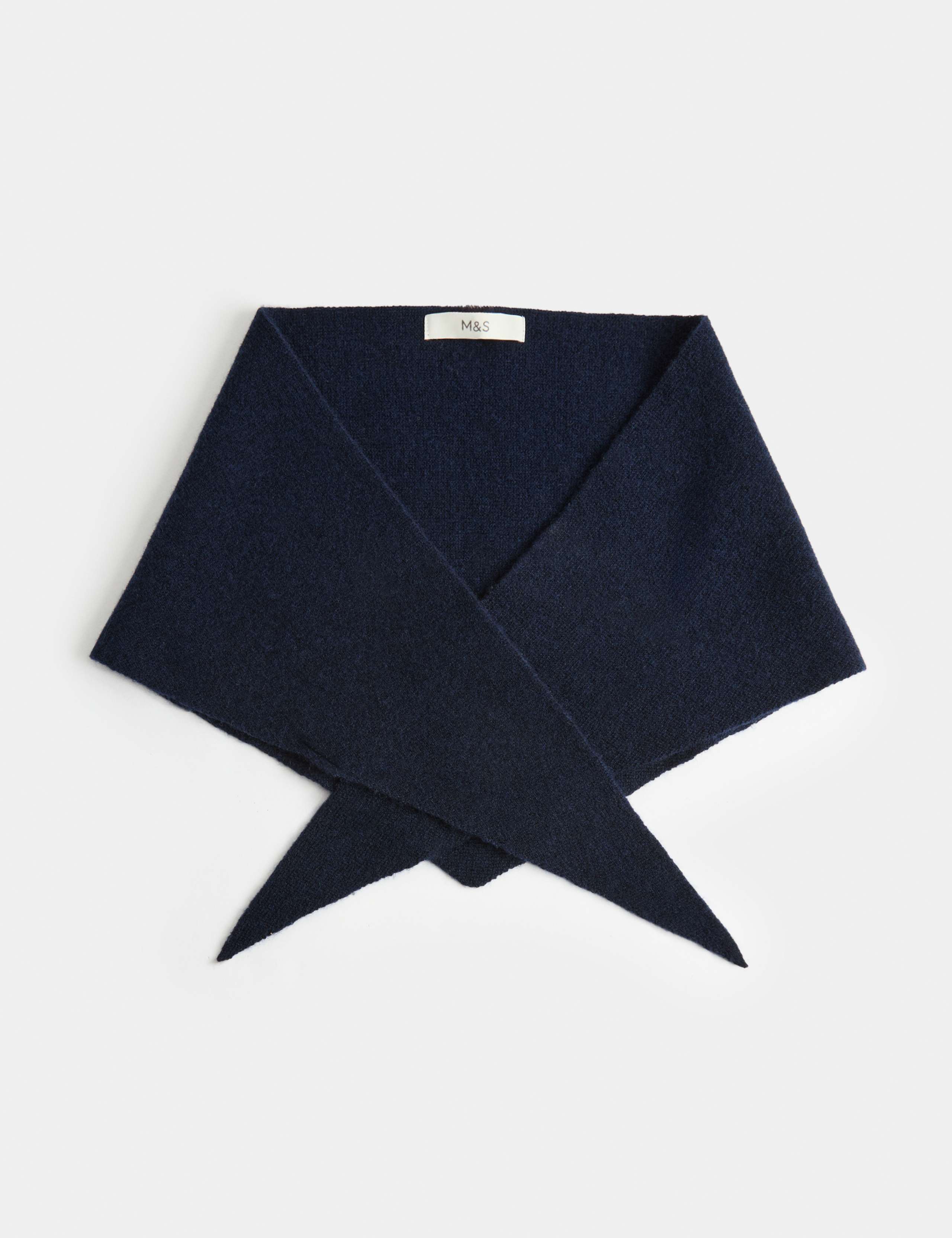 Wool Rich Triangle Scarf with Cashmere