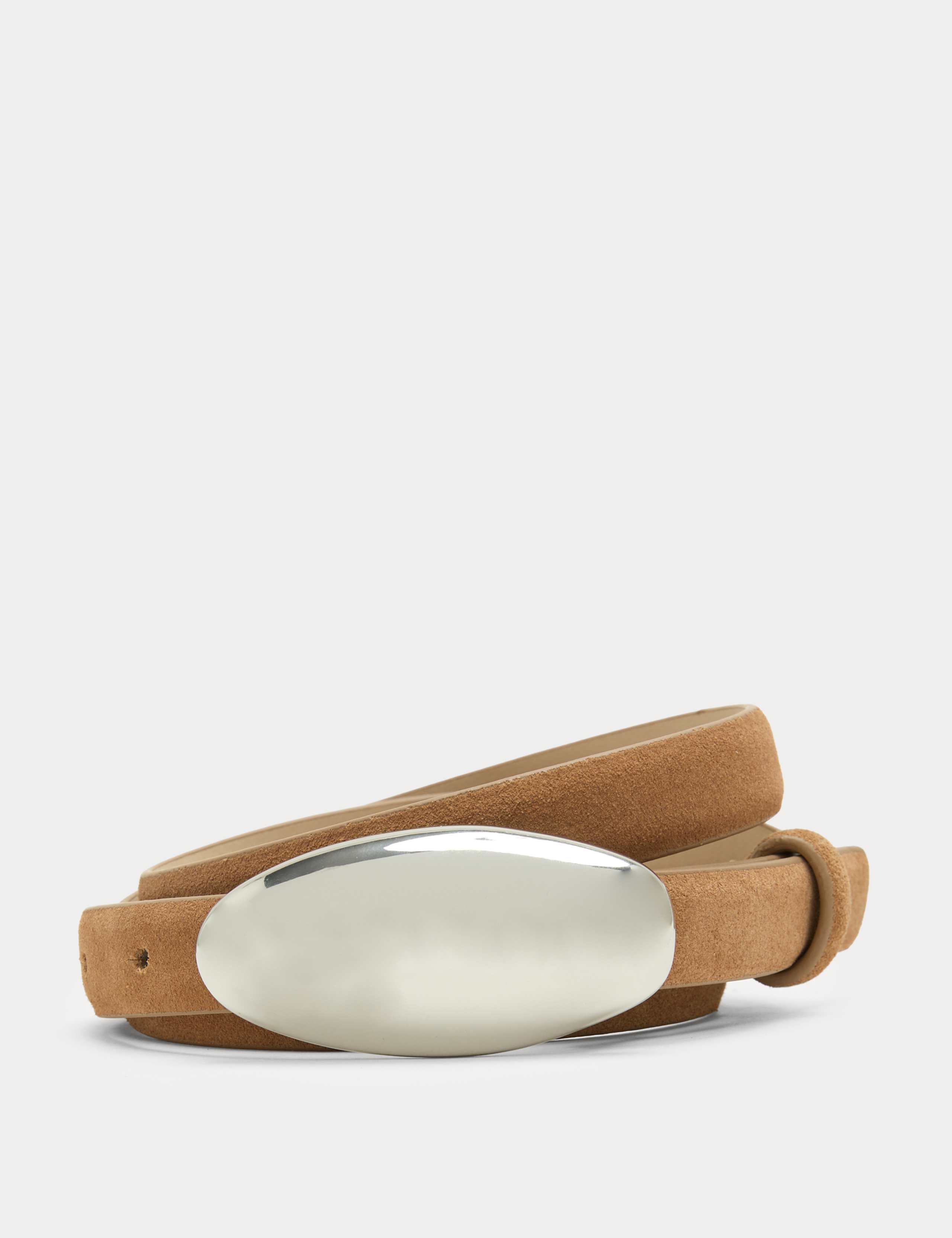 Suede Feature Buckle Belt