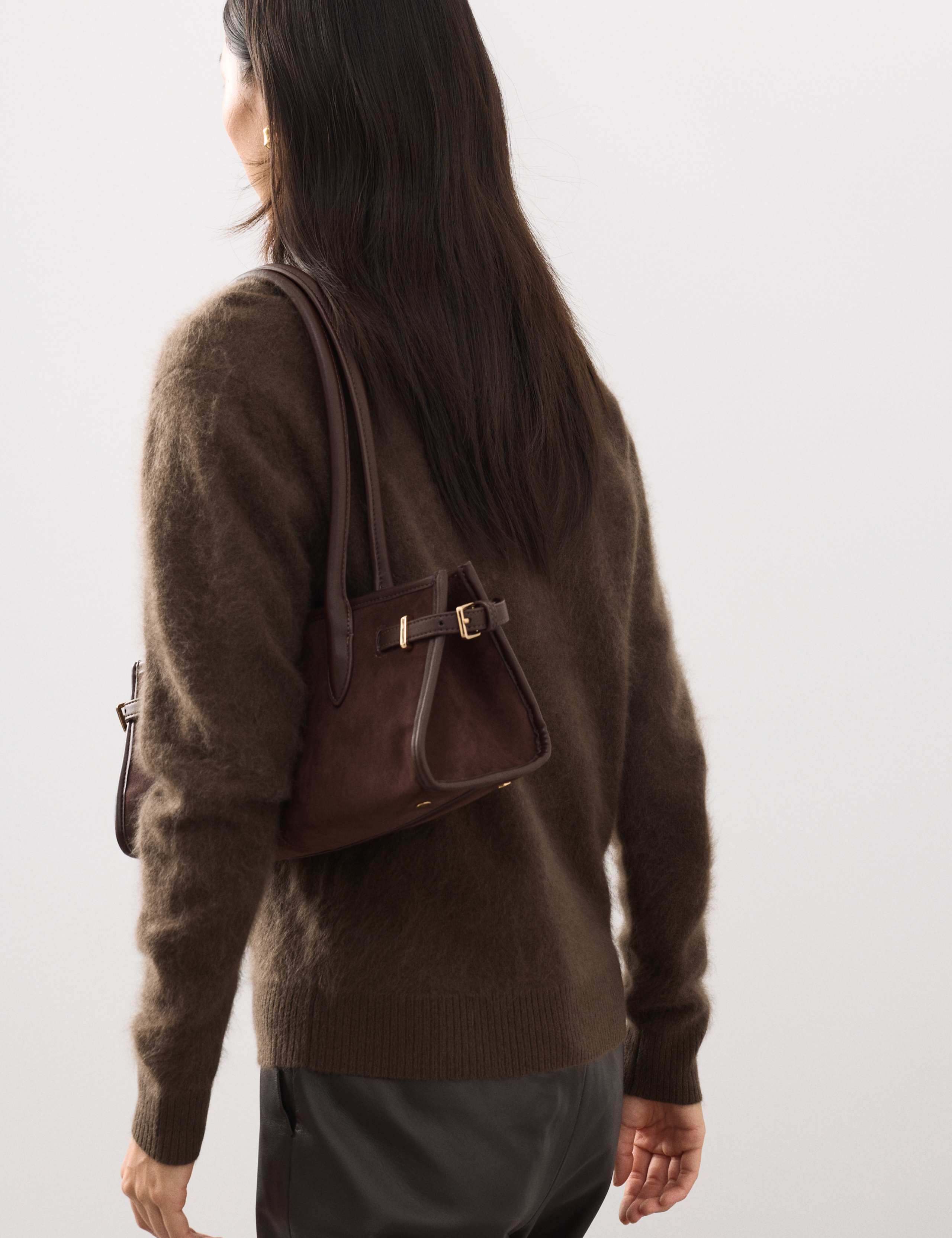 Suede Bowler Bag