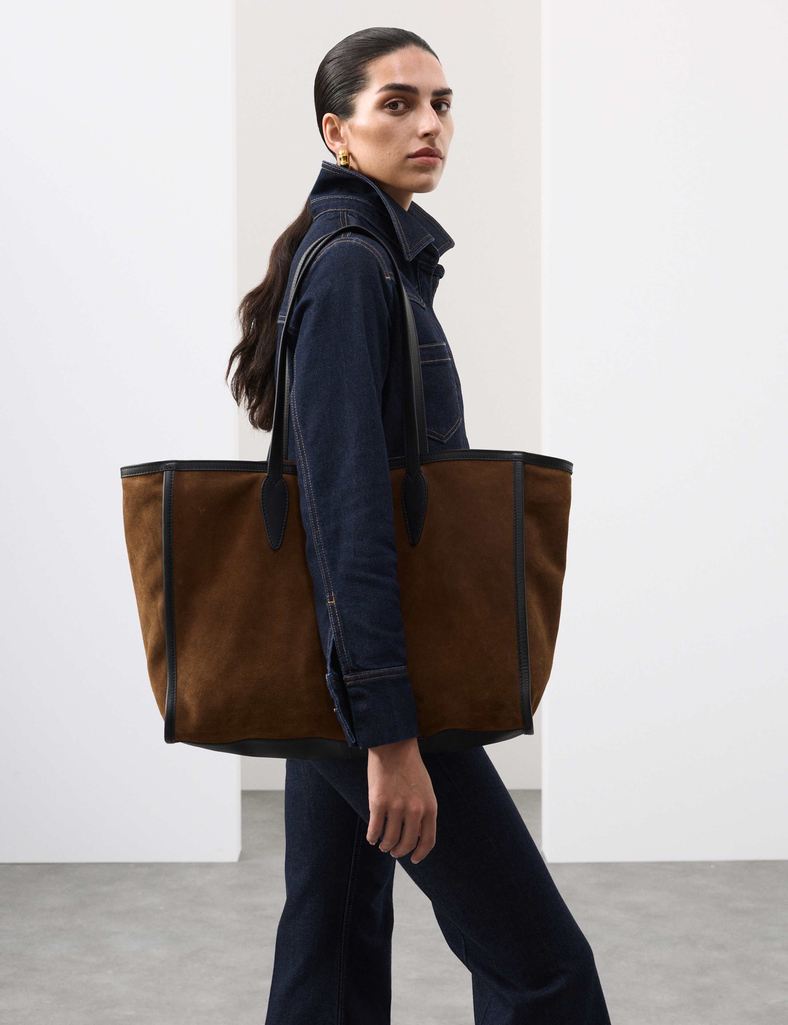 Suede Tote Bag