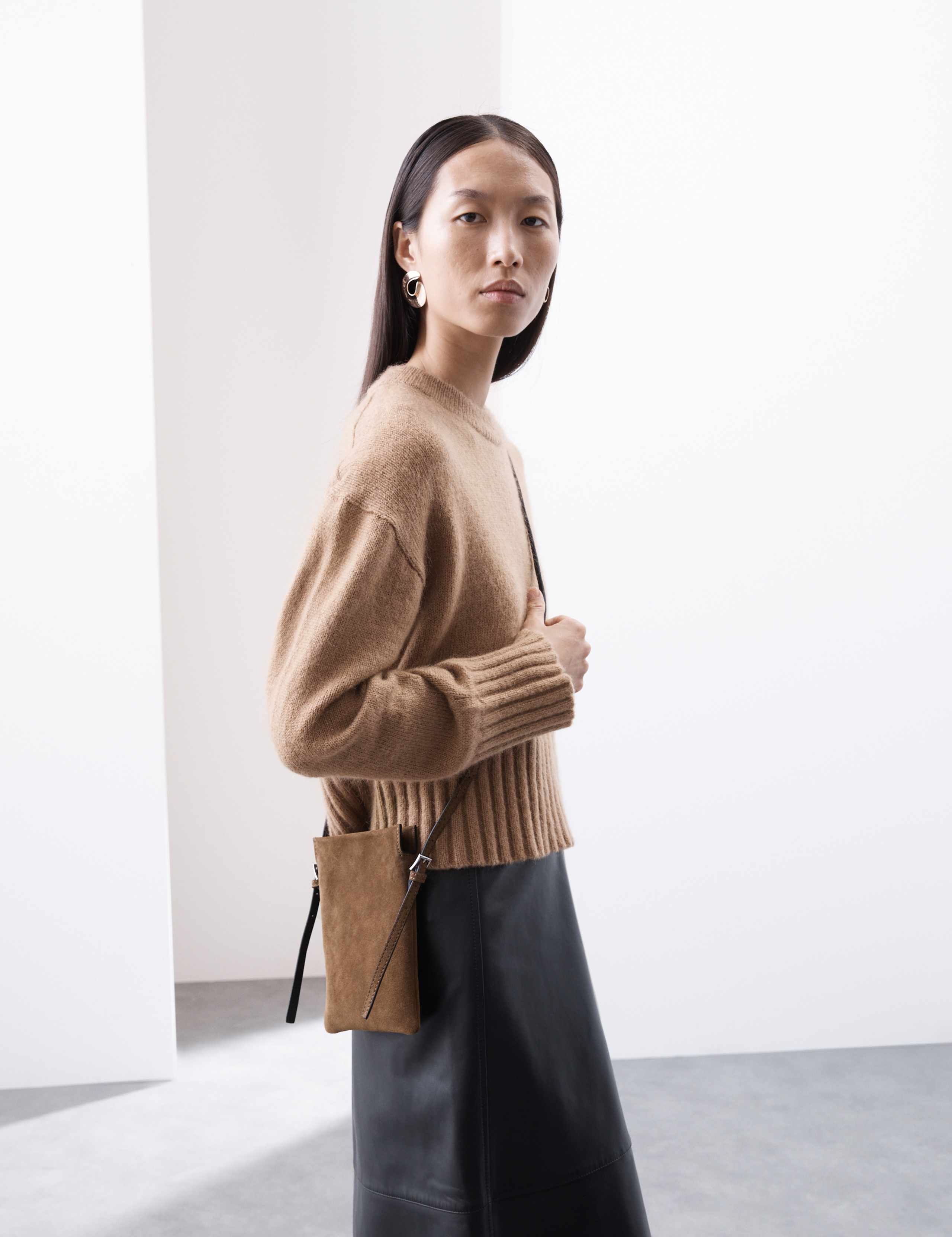 Suede Cross Body Bag