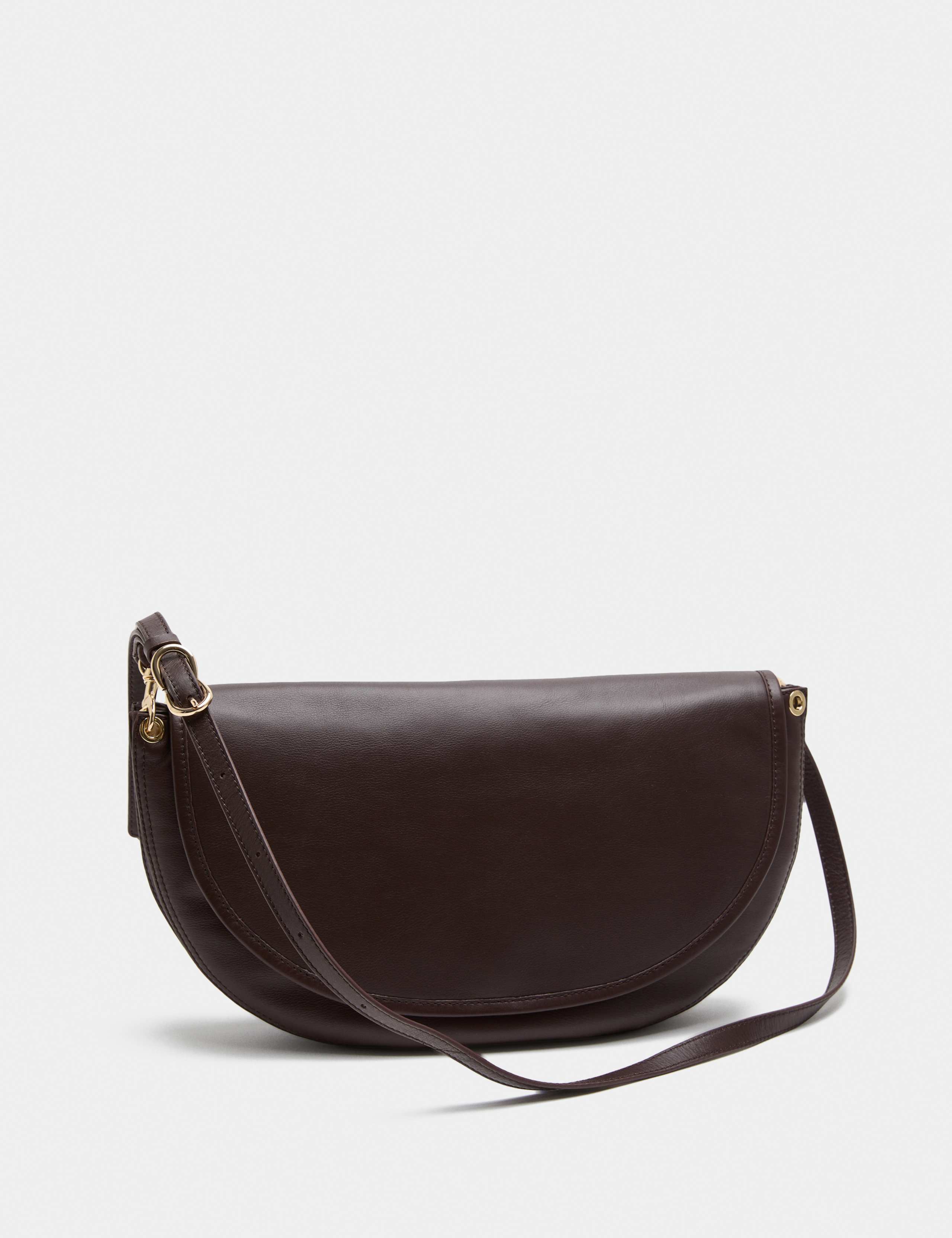 Leather 3 Part Construction Shoulder Bag
