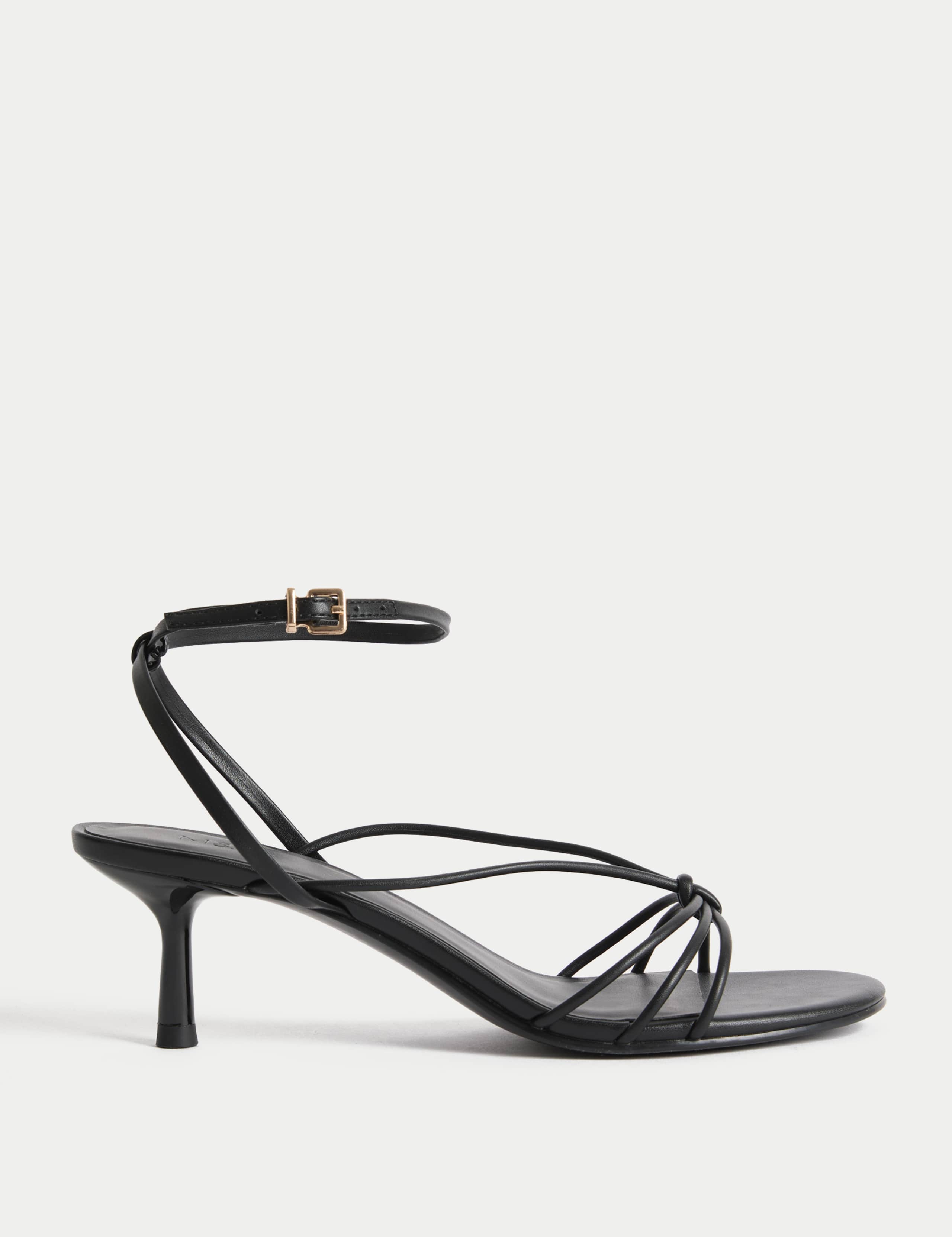 Buckle Strappy Stiletto Heel Sandals