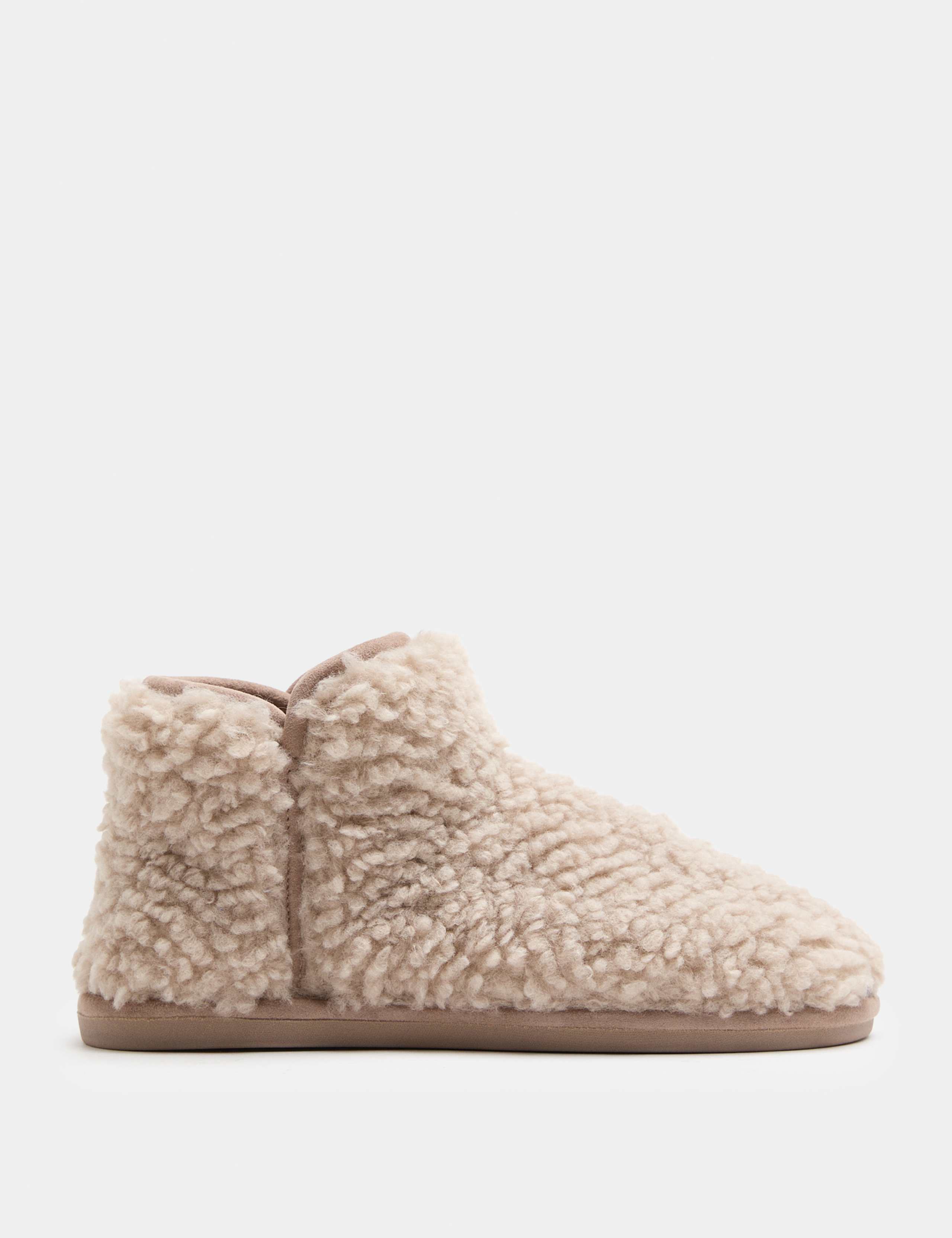 Faux Fur Slipper Boots