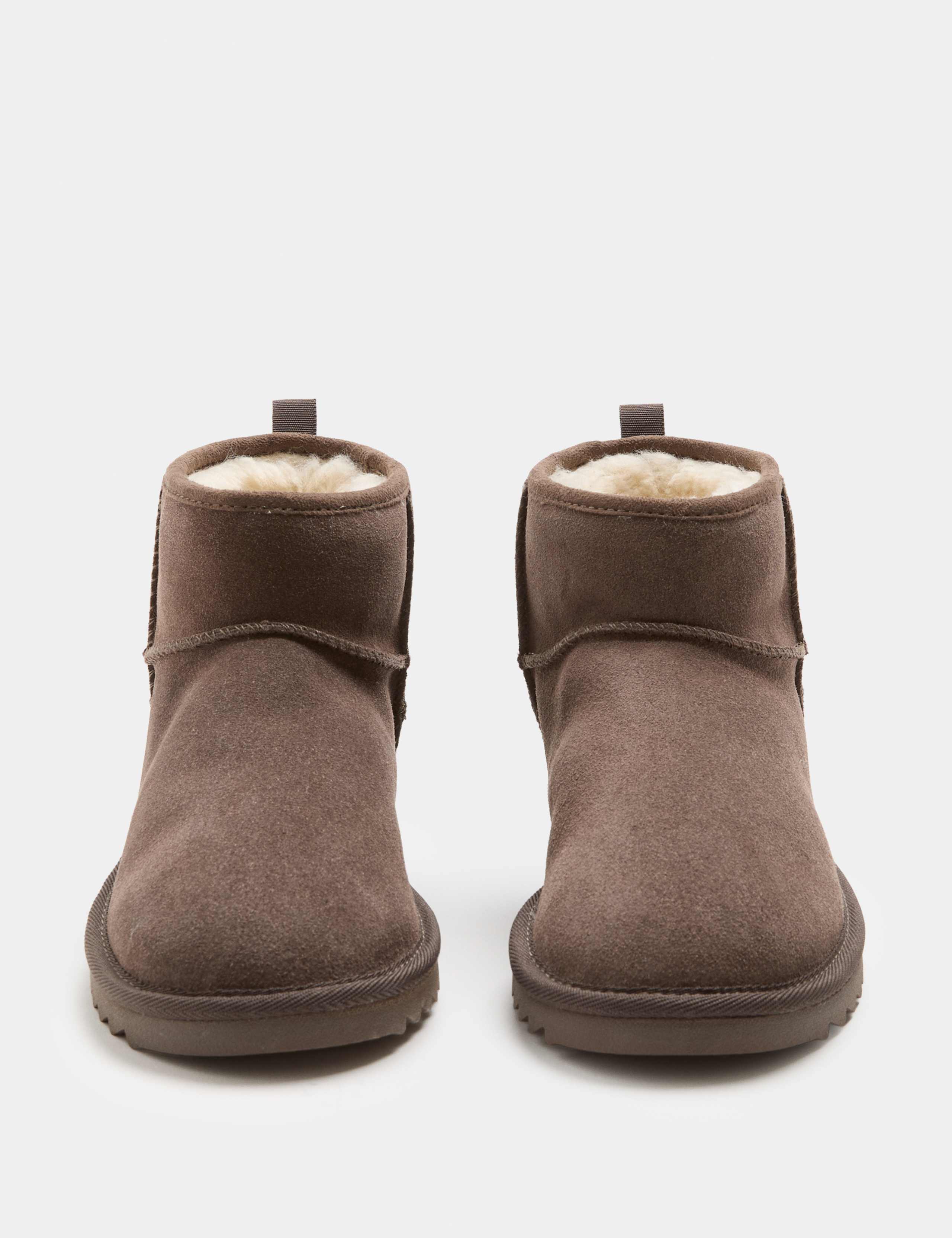 Suede Flatform Slipper Boots
