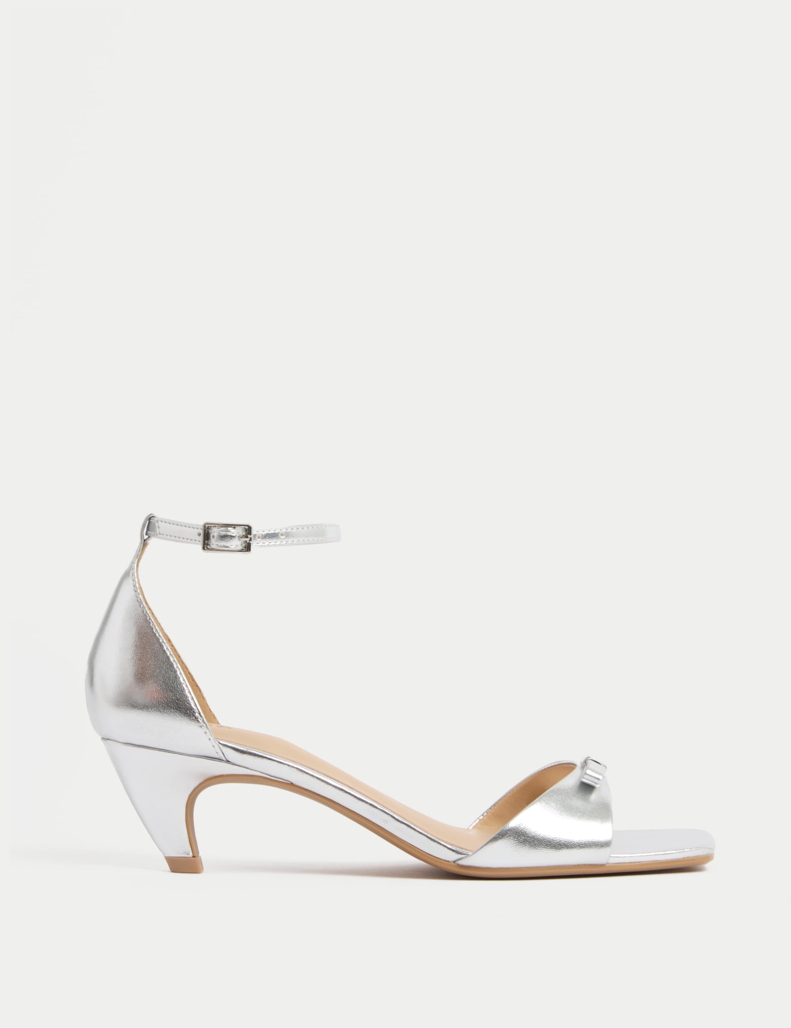 Buckle Kitten Heel Sandals