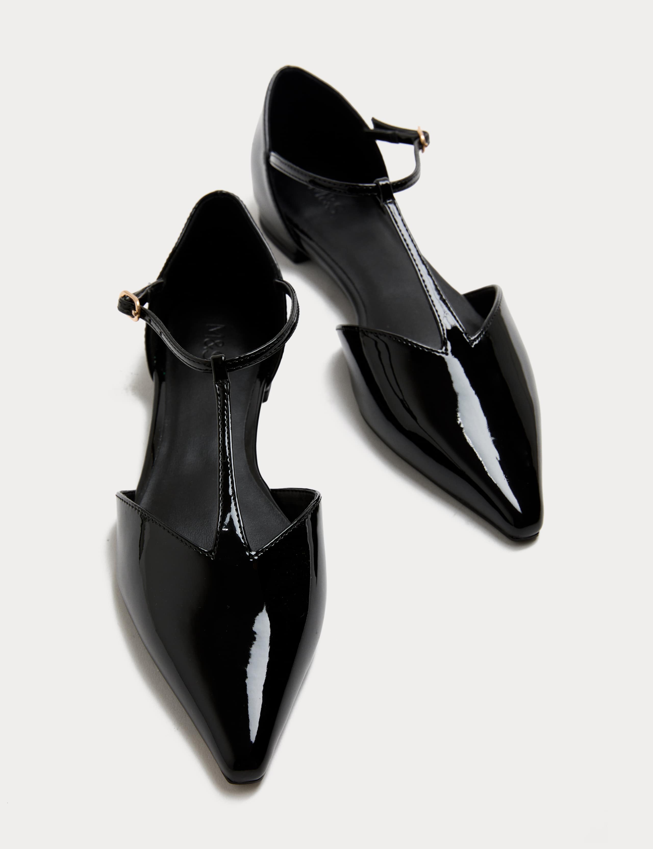 T Bar Pointed Ballet Pump