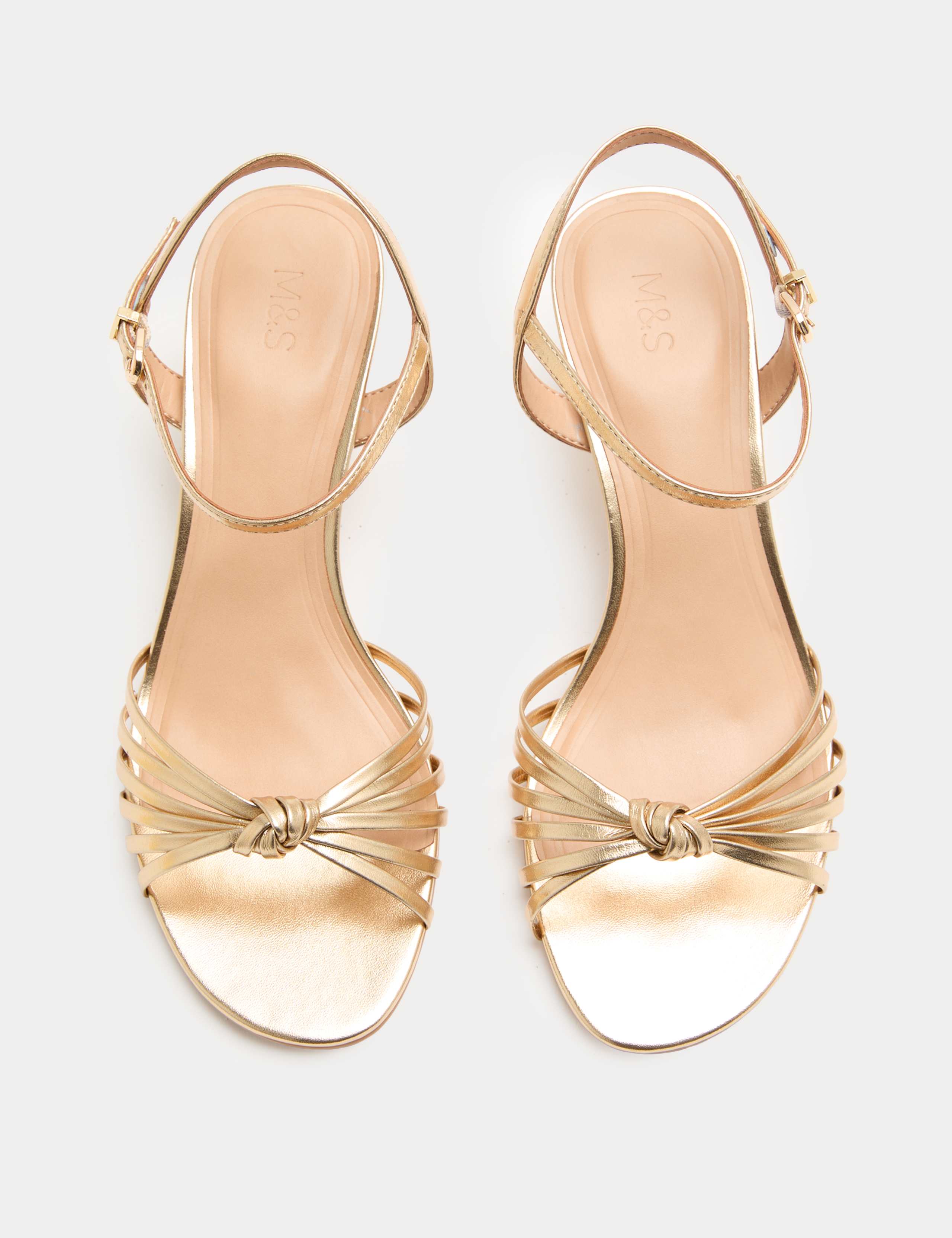 Knot Strappy Stiletto Heel Sandals