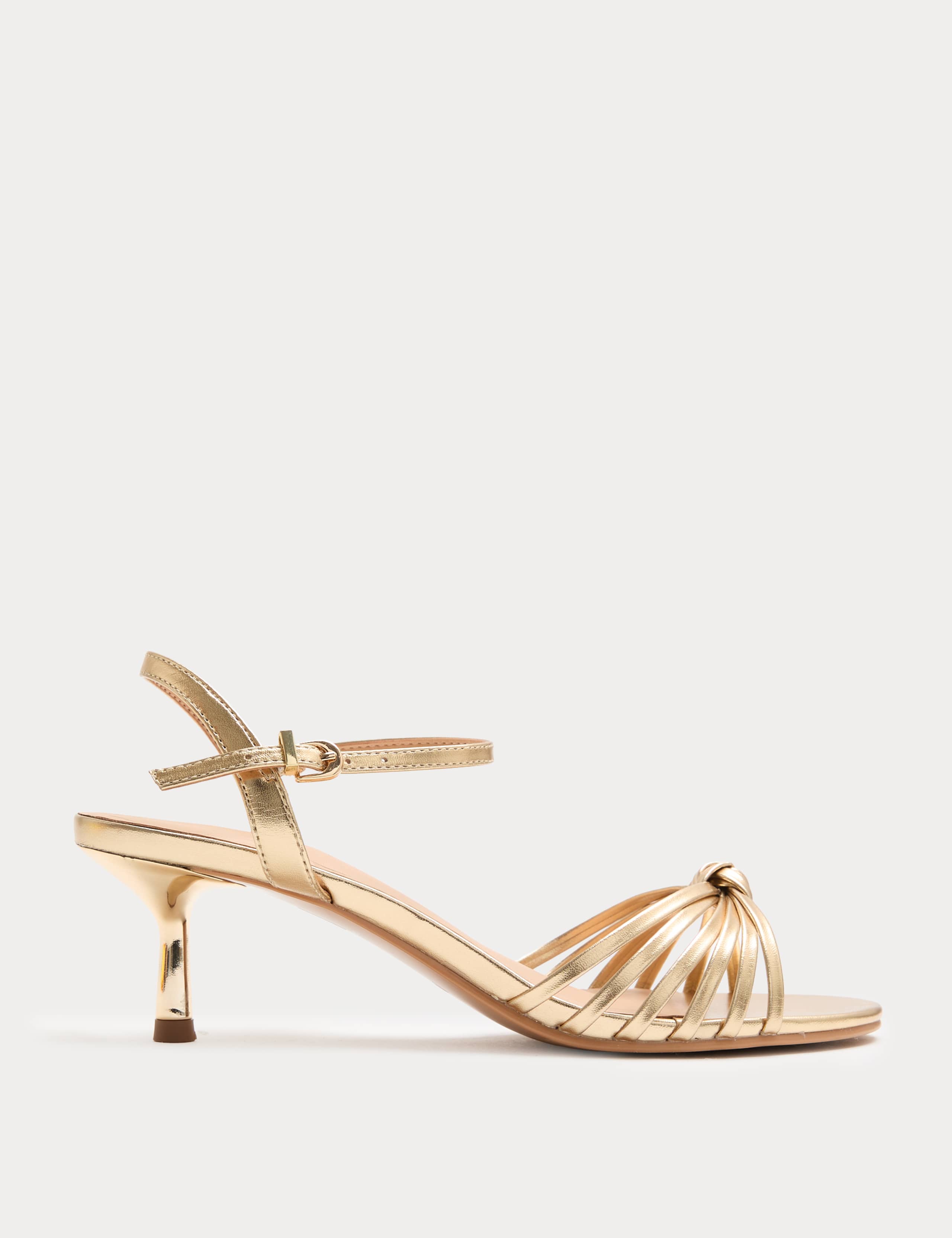 Knot Strappy Stiletto Heel Sandals