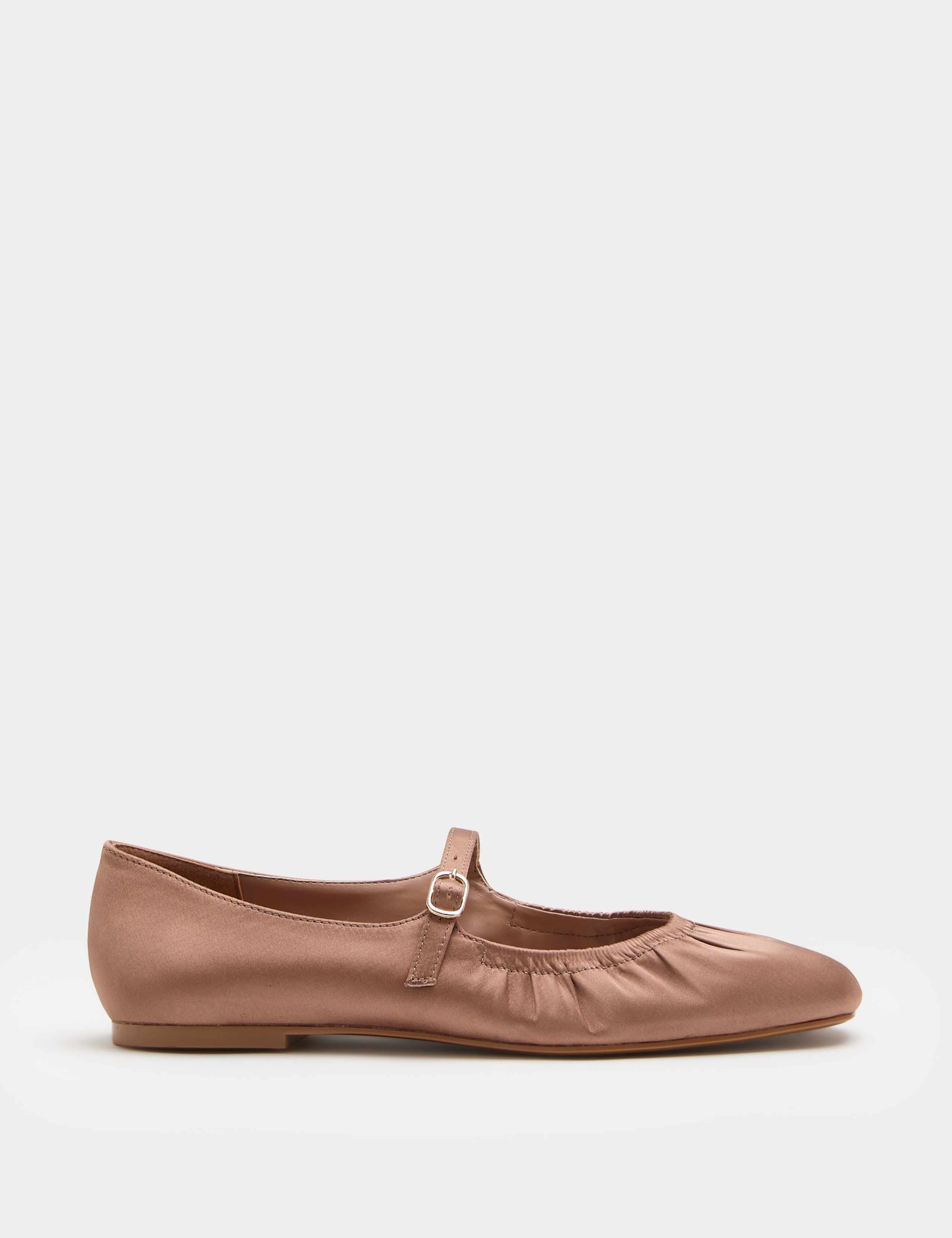 Satin Flat Mary Jane Ballet Pump