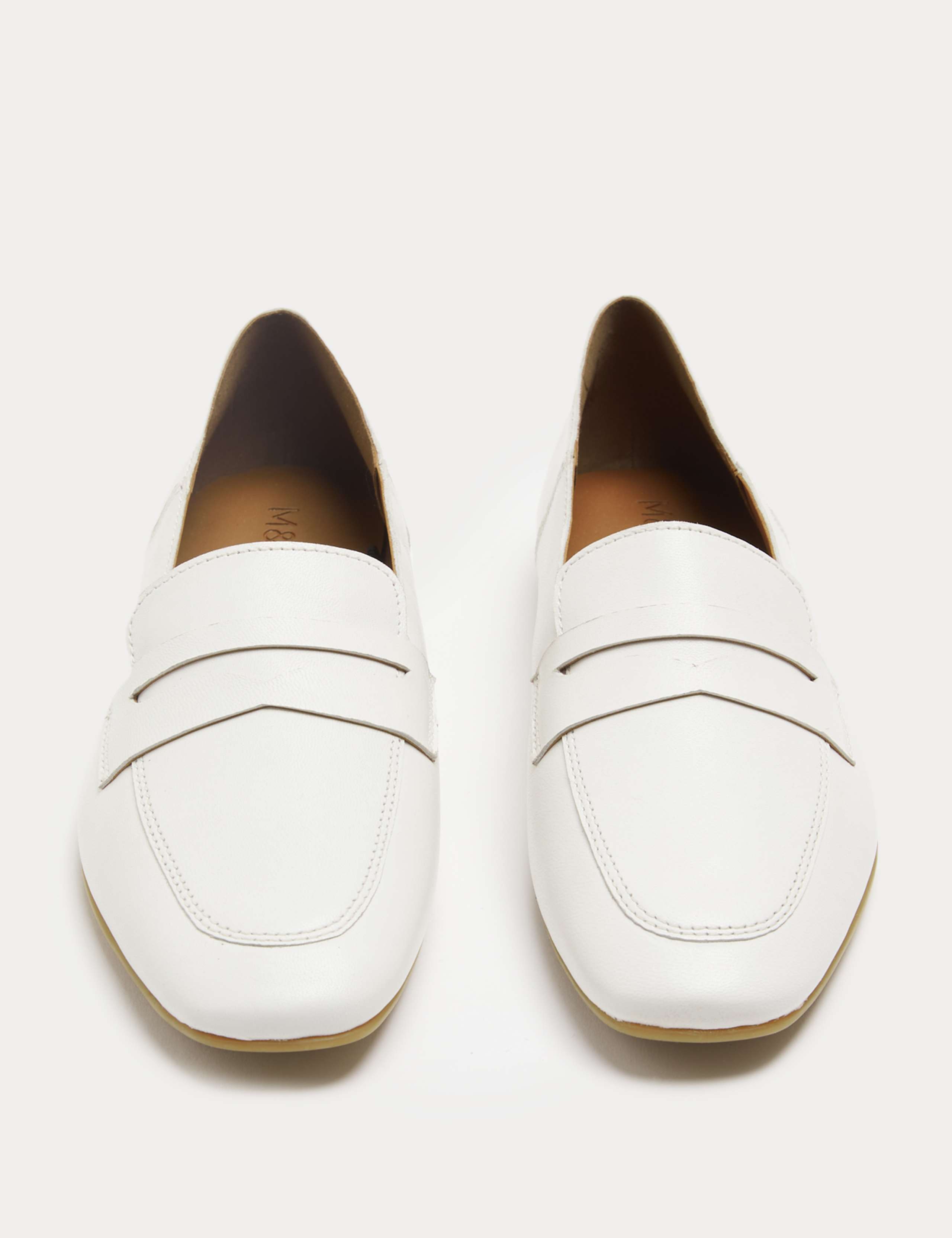 Leather Flat Chisel Toe Loafers