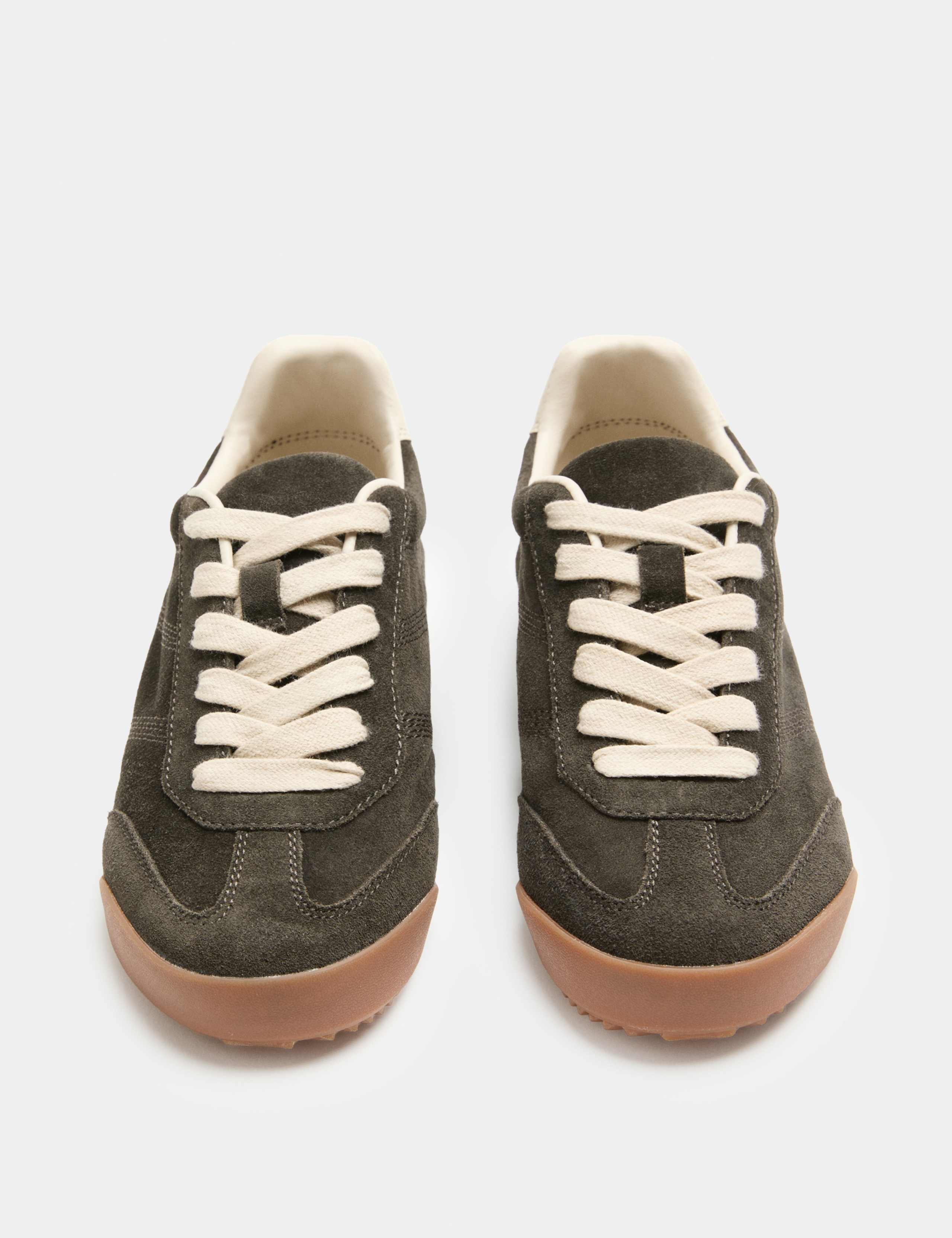 Suede Slim Lace Up Trainers