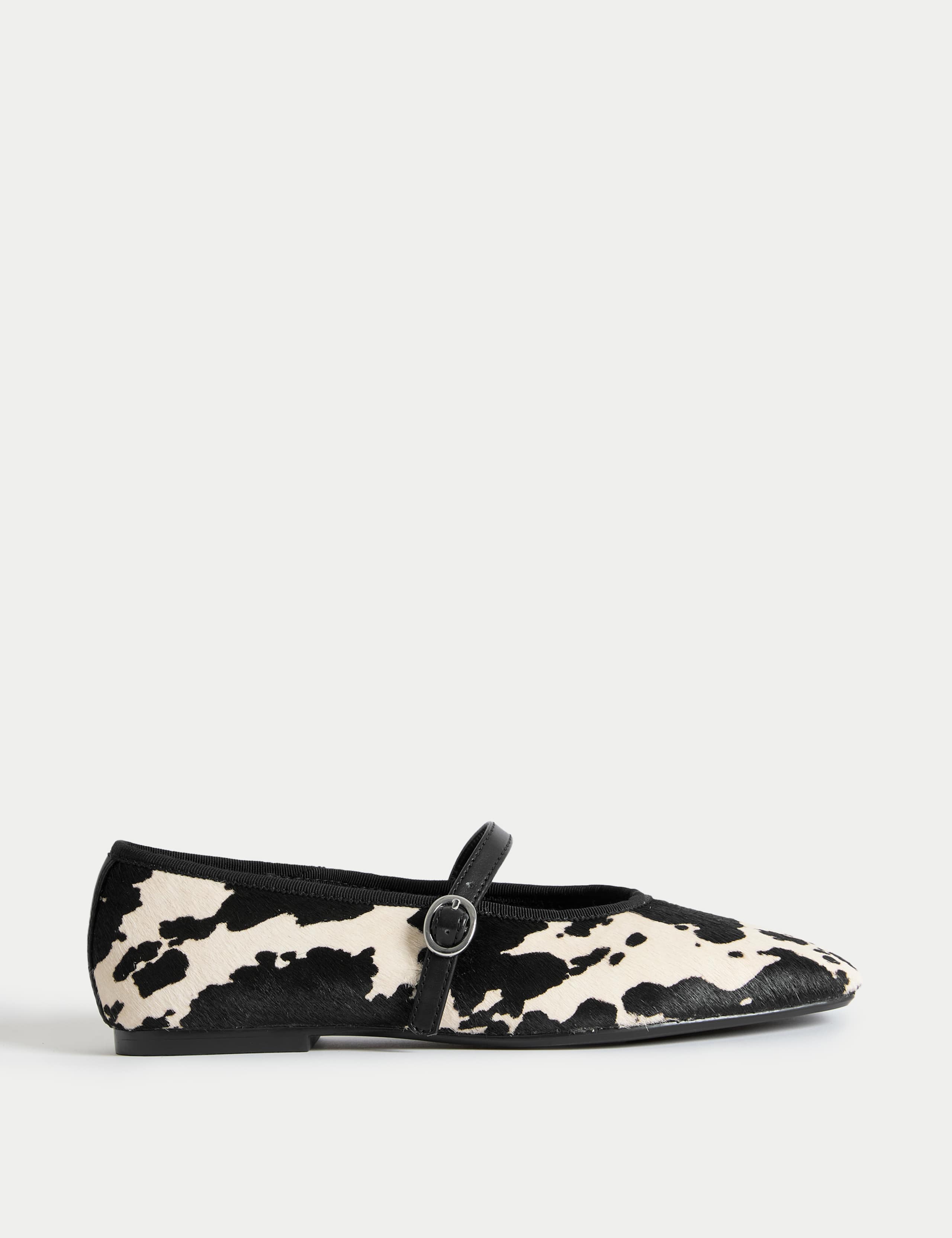 Wide Fit Animal Print Strappy Ballet Pumps