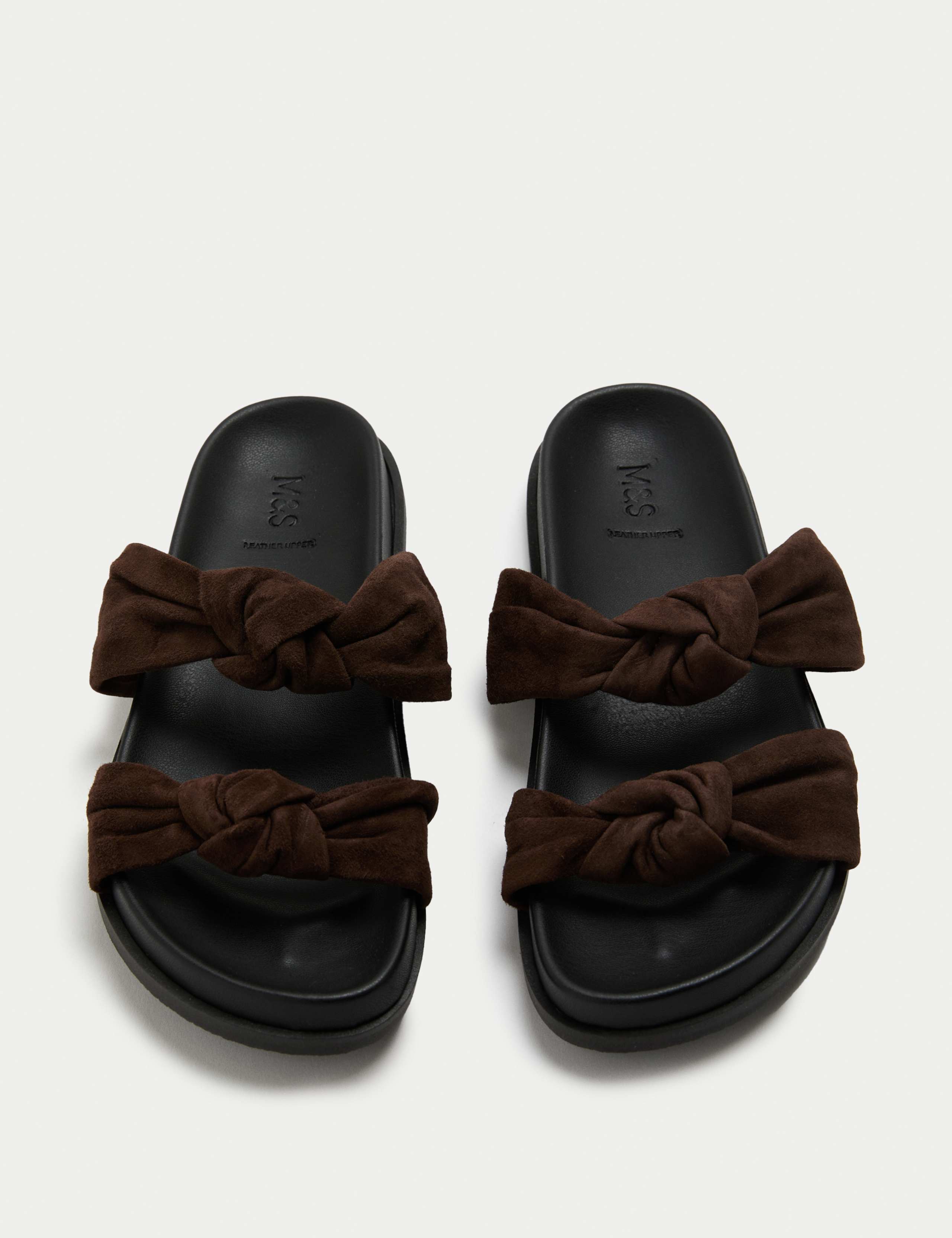 Suede Knot Footbed Mules