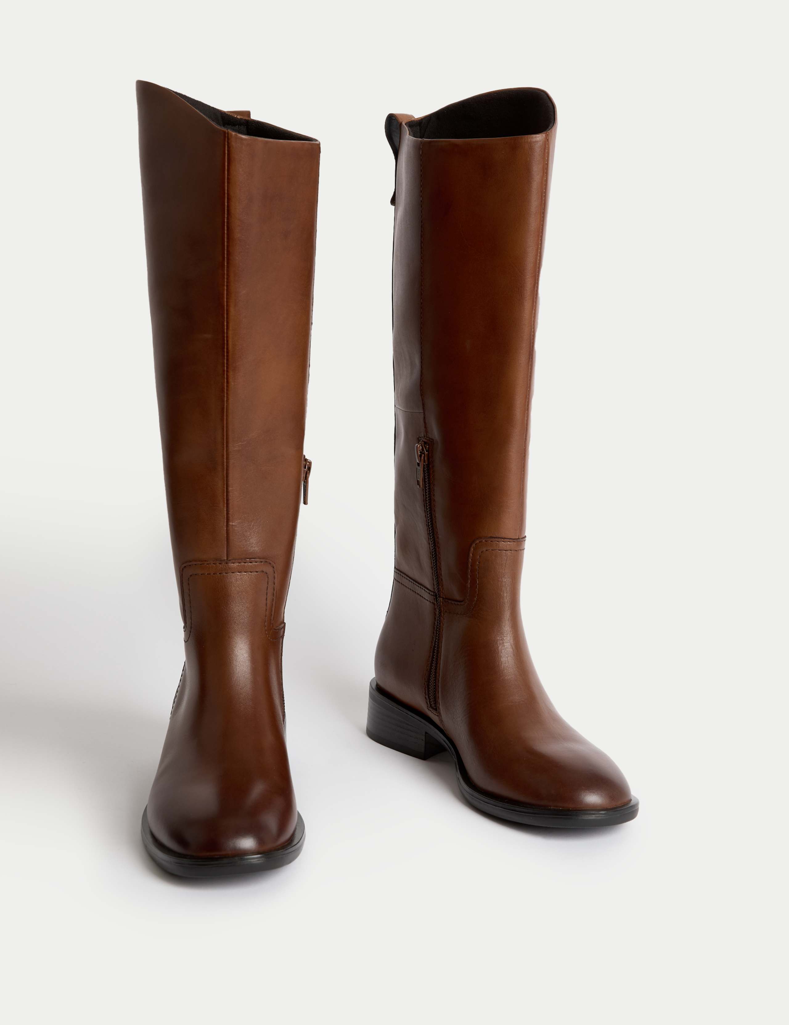 Leather Riding Knee High Boots