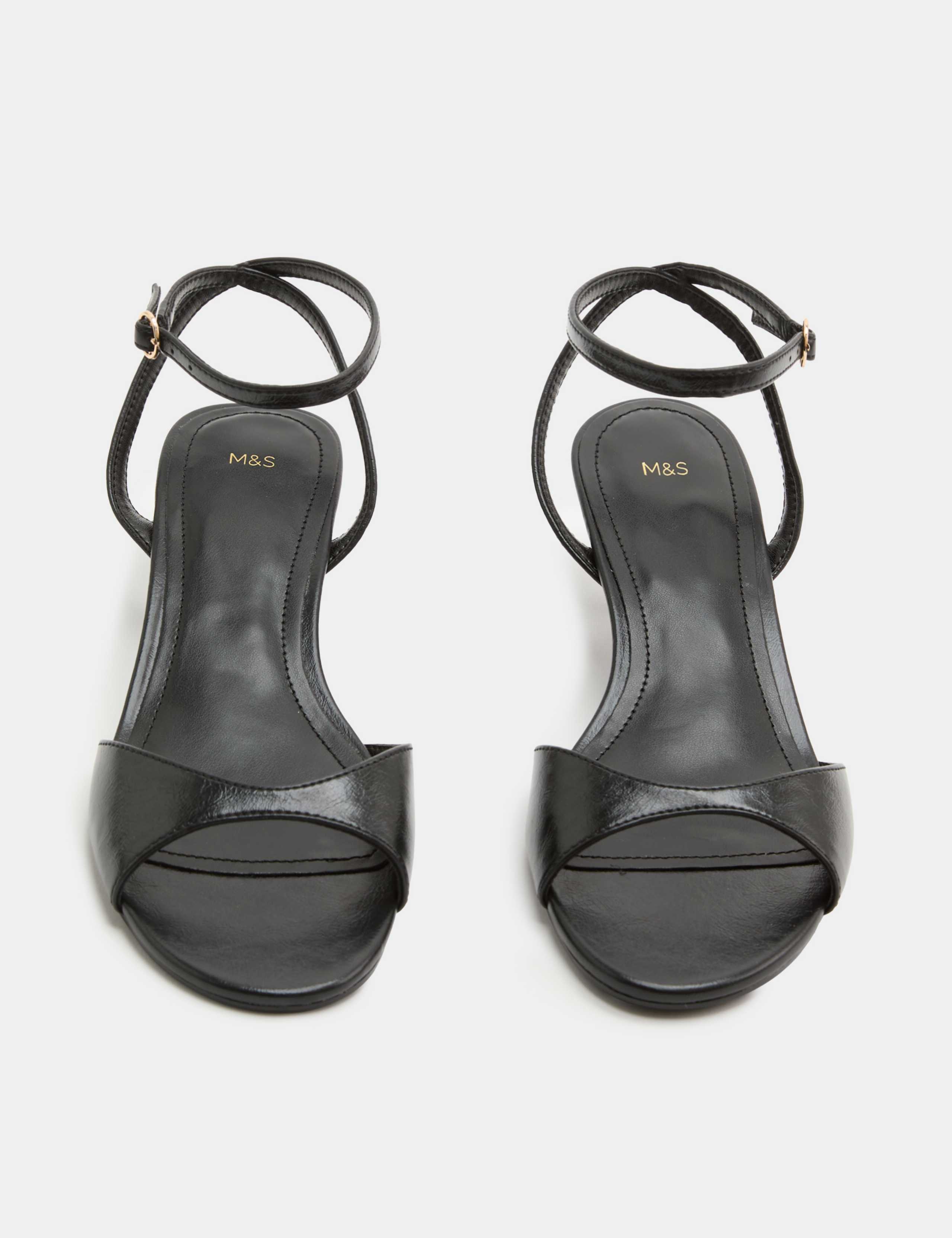 Ankle Strap Kitten Heel Peep Toe Sandals