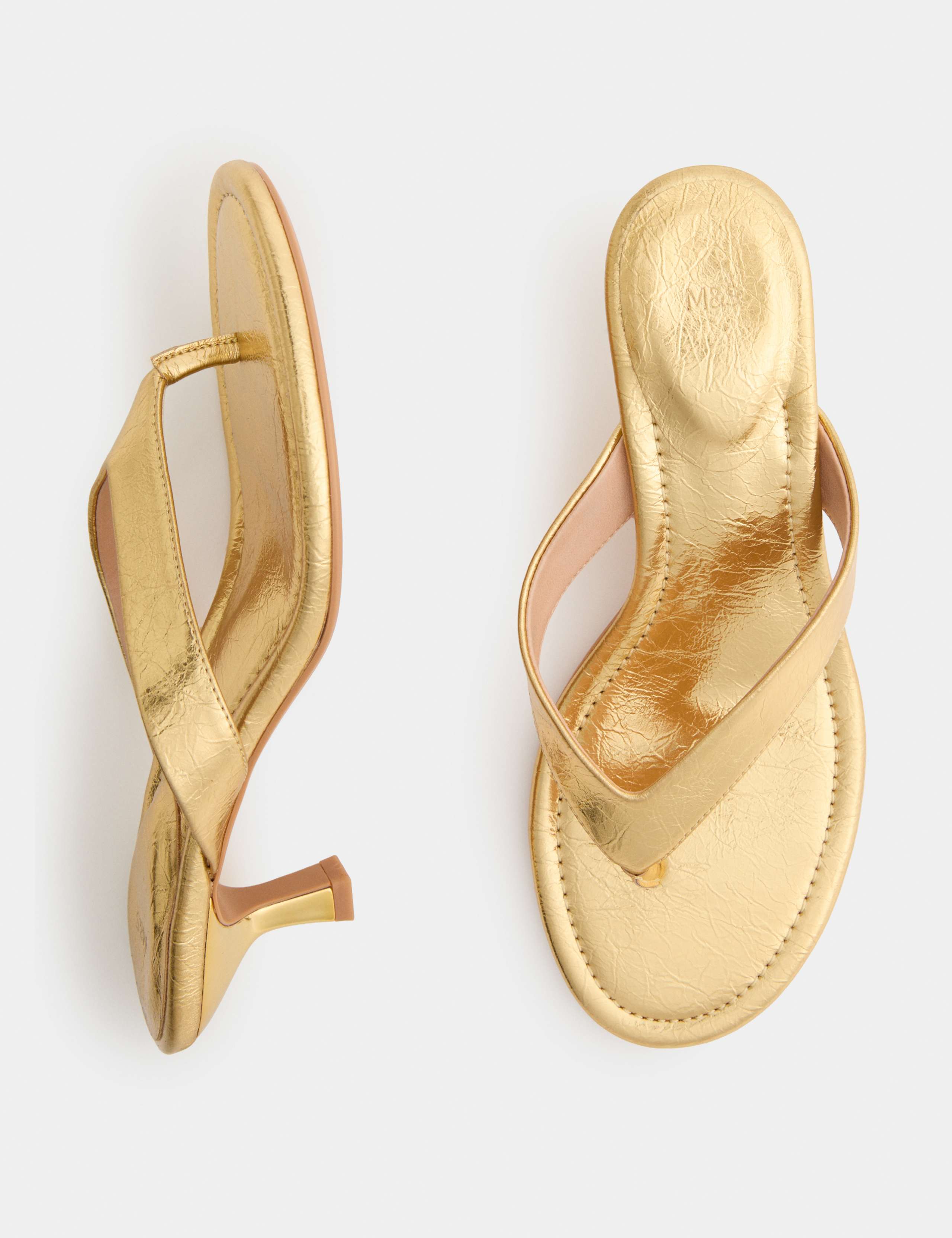 Kitten Heel Toe Post Sandals