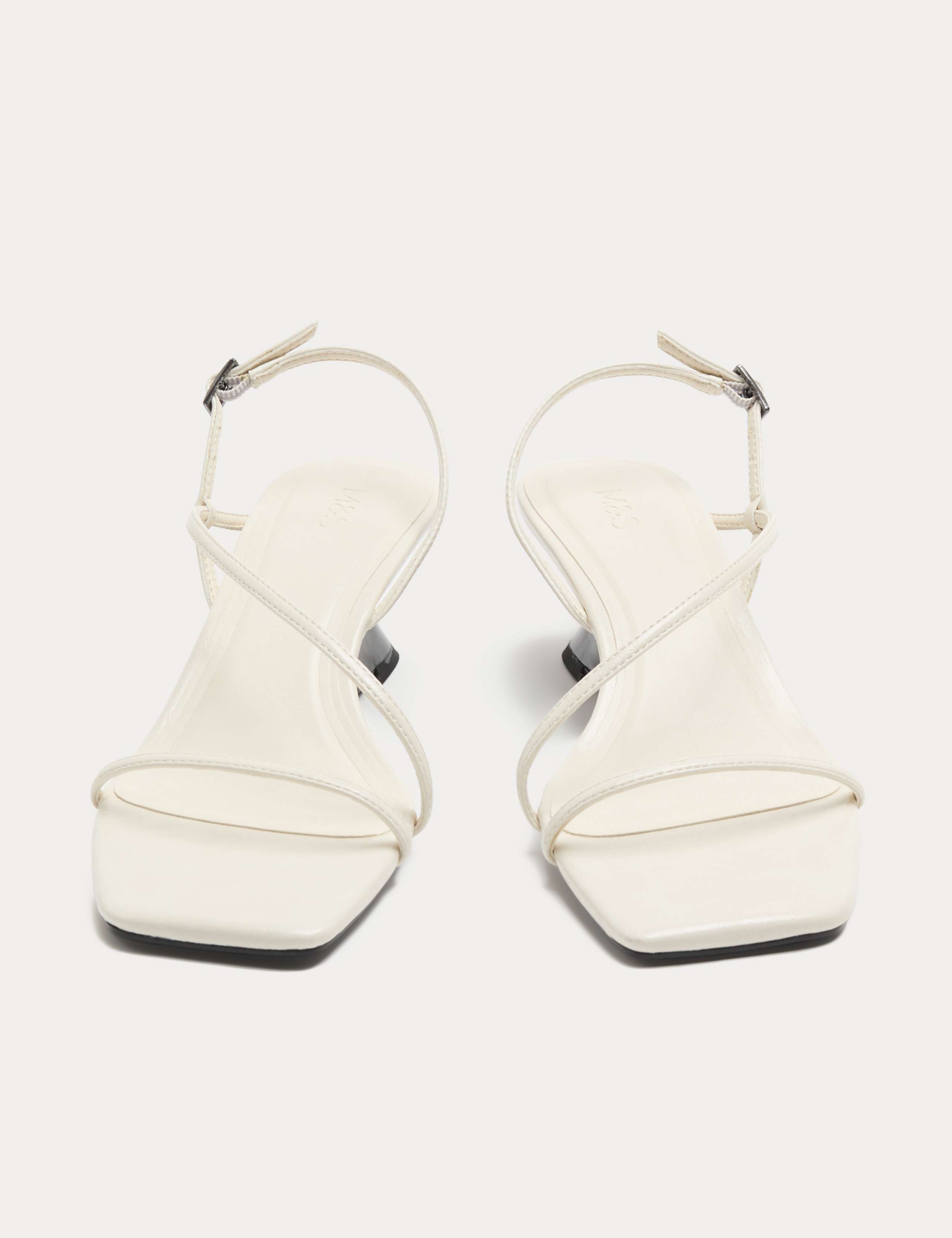 Mirrored Strappy Wedge Heeled Sandals